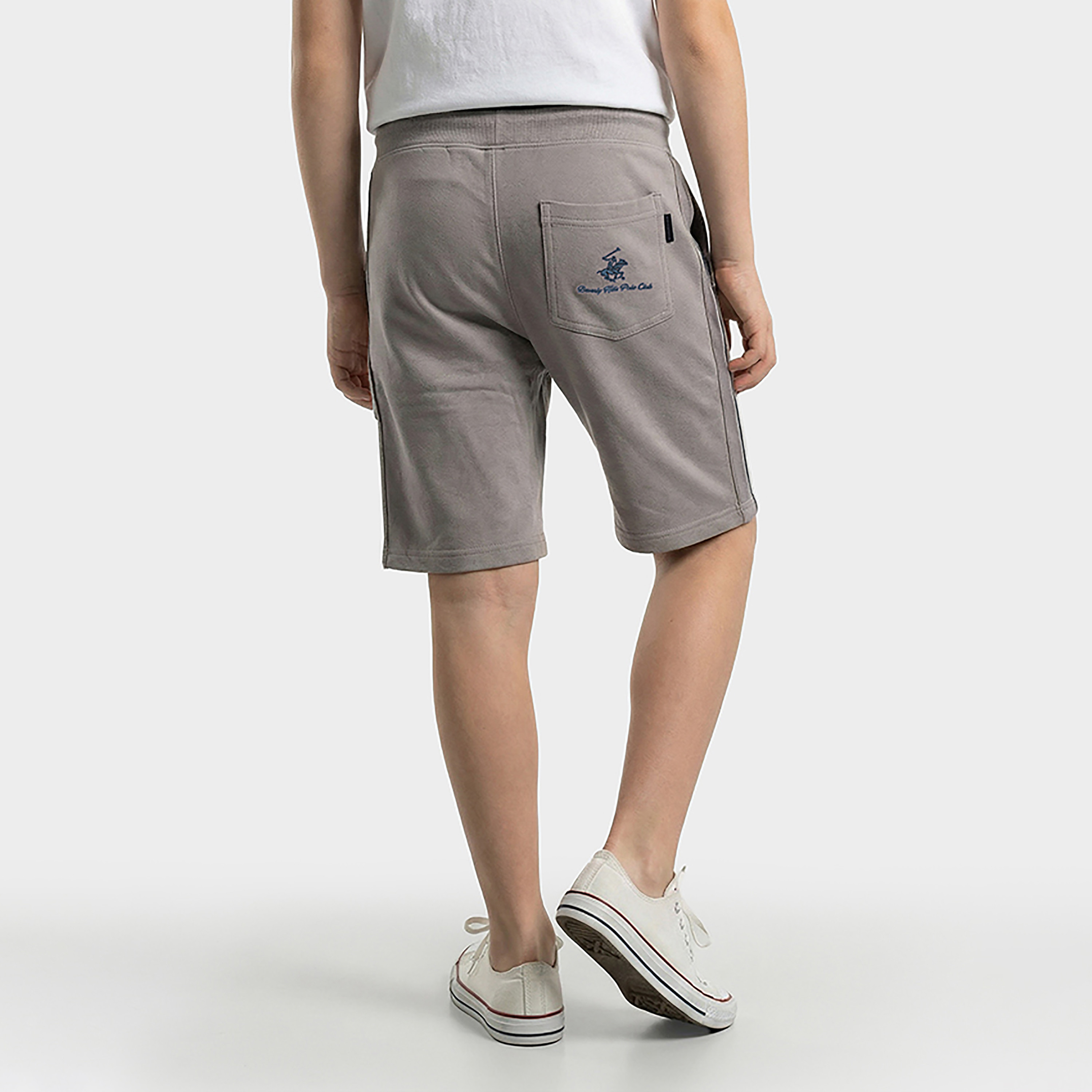 Beverly Hills Polo Club Solid Elasticated Drawstring Shorts-baby-boys-clothing-bottoms-shorts-image-3