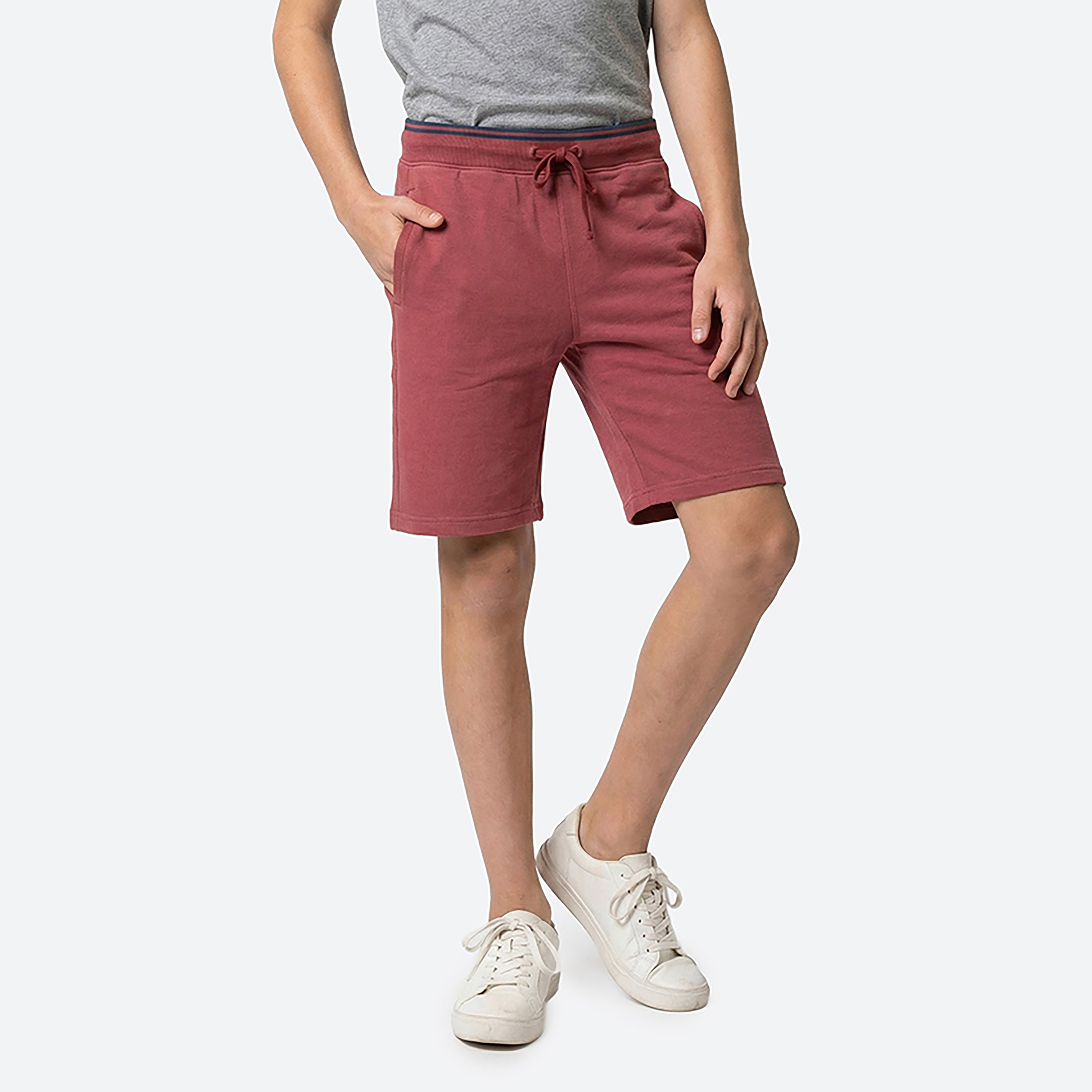 شورت قطن رجالي سادة بخصر مطاطي وبرباط من بيفرلي هيلز بولو كلوب-boys-clothing-bottoms-shorts-image-1