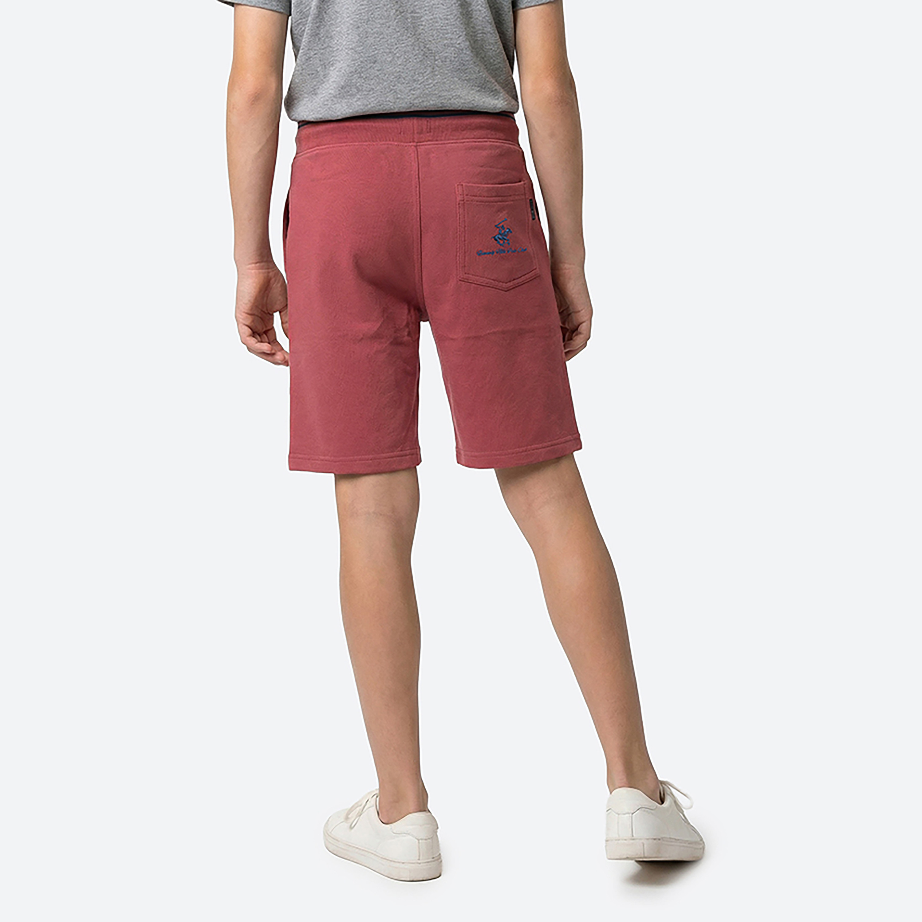 شورت قطن رجالي سادة بخصر مطاطي وبرباط من بيفرلي هيلز بولو كلوب-boys-clothing-bottoms-shorts-image-3