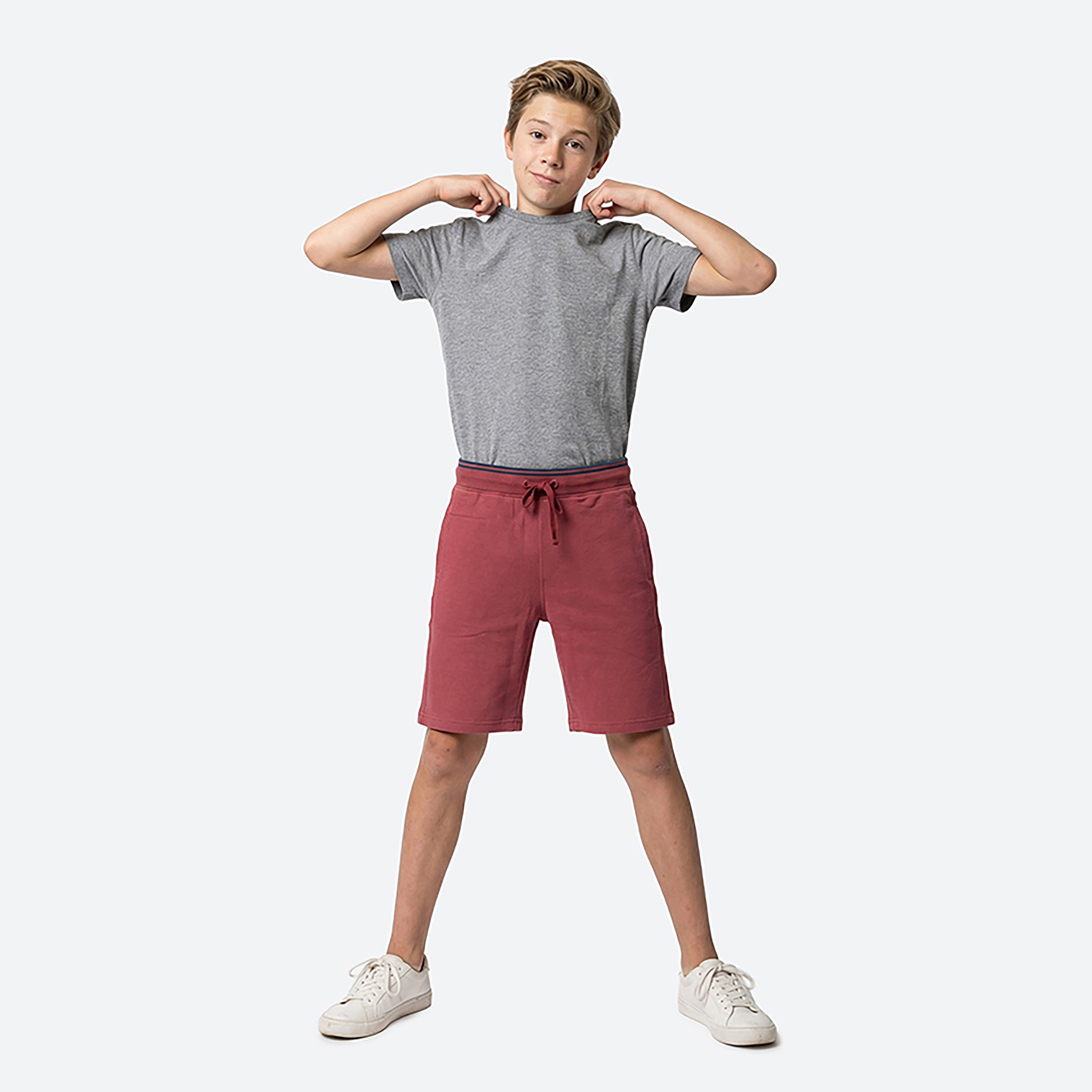 شورت قطن رجالي سادة بخصر مطاطي وبرباط من بيفرلي هيلز بولو كلوب-boys-clothing-bottoms-shorts-image-4