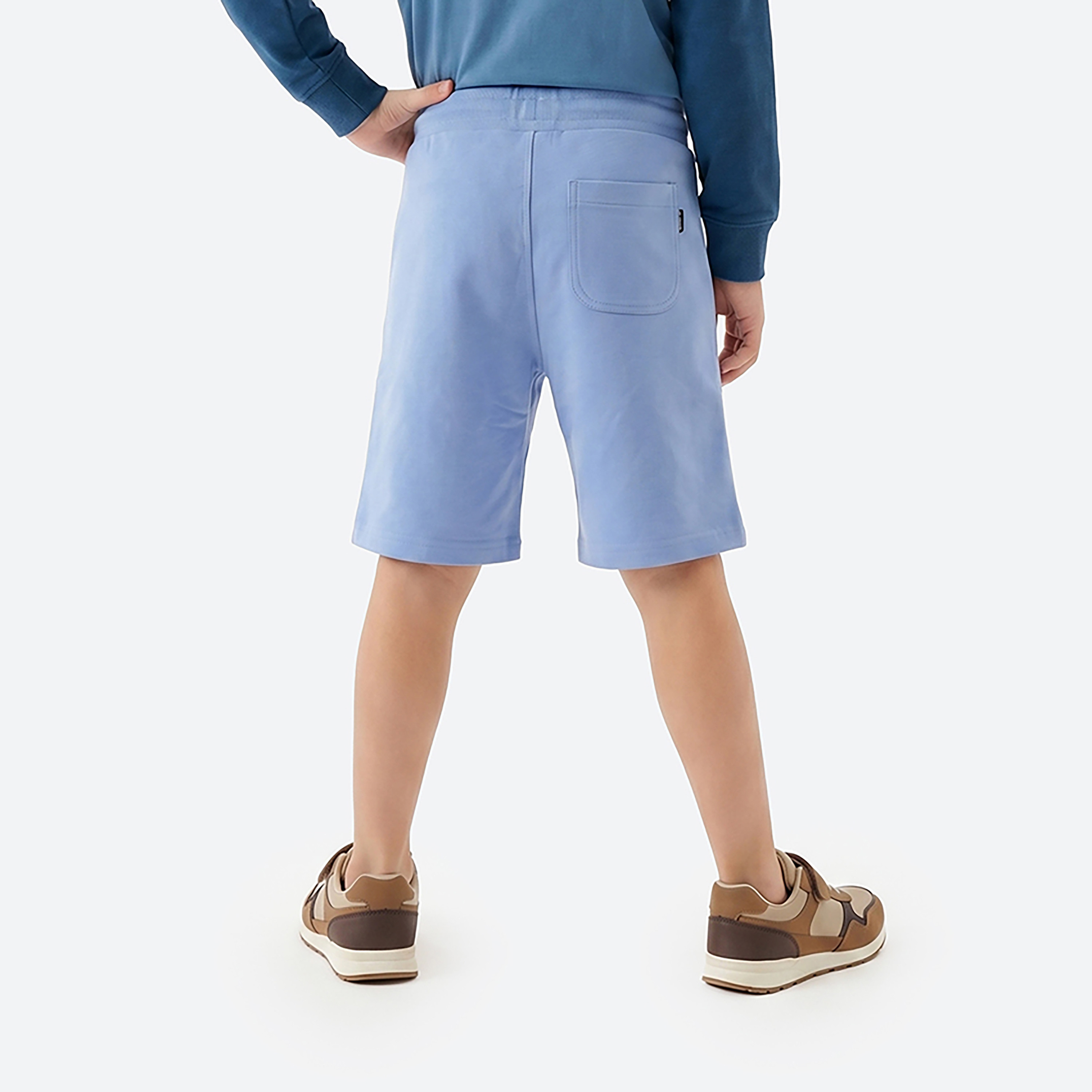 شورت قطن رجالي سادة بخصر مطاطي وبرباط من بيفرلي هيلز بولو كلوب-boys-clothing-bottoms-shorts-image-3