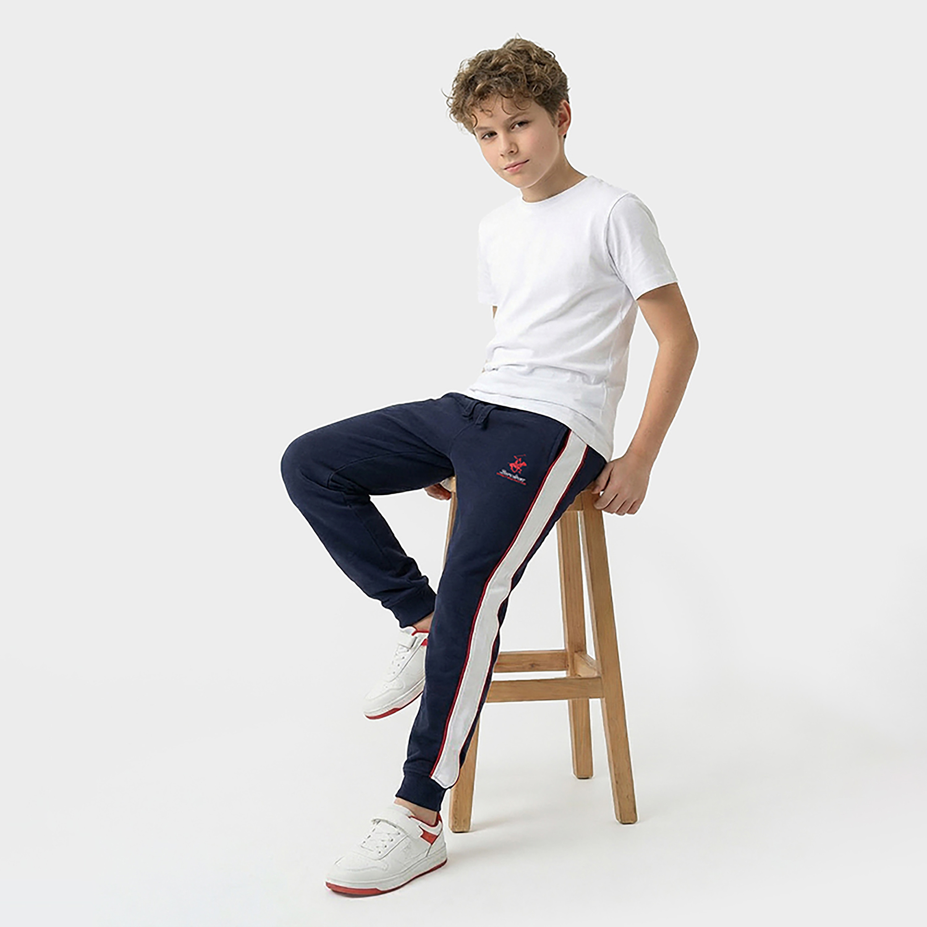 بنطال رياضي (جوغر) قطن رجالي سادة بخصر مطاطي وبرباط من بيفرلي هيلز بولو كلوب-boys-clothing-bottoms-joggersandtrackpants-image-2