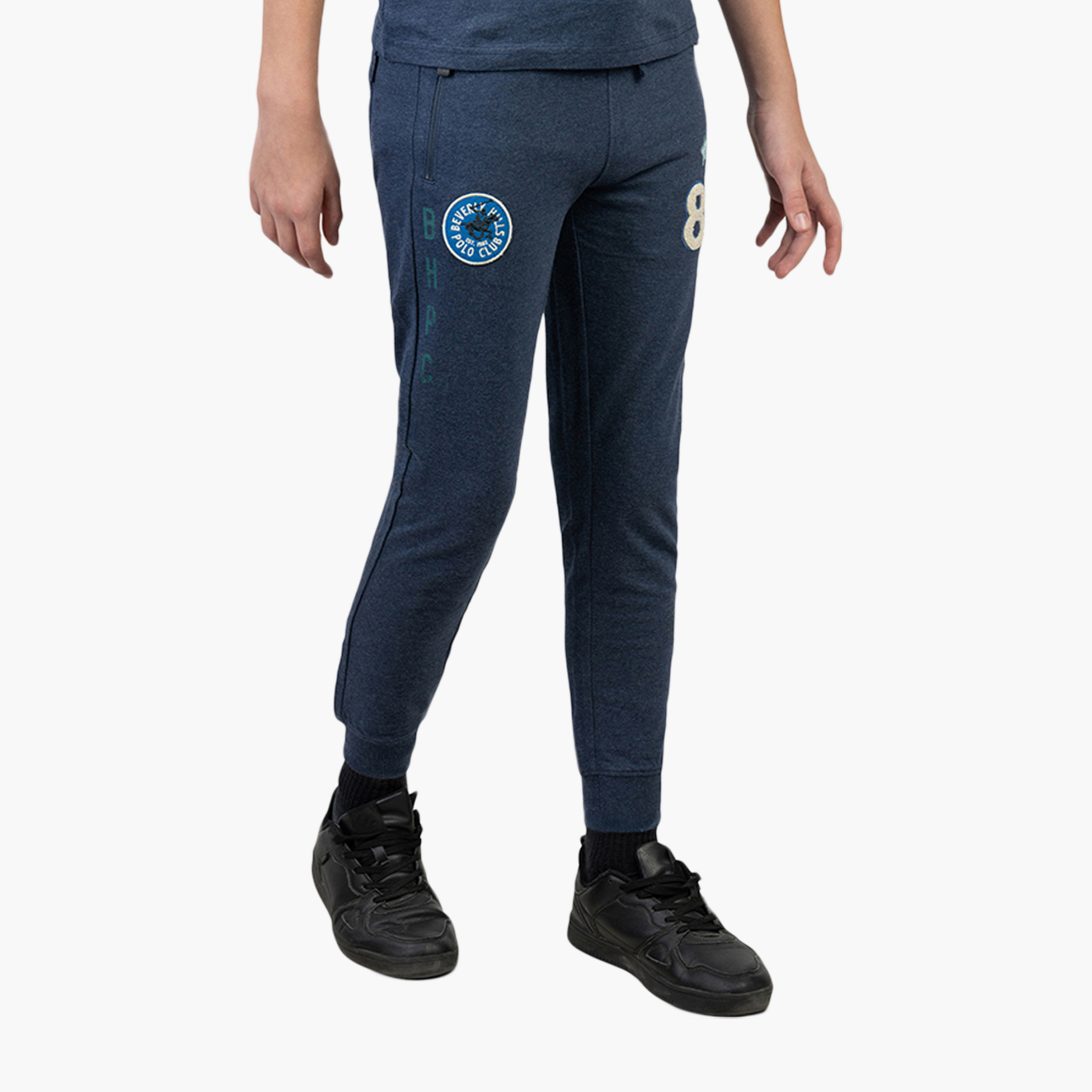 Beverly Hills Polo Club Cotton Embroidered Slim Fit Joggers-boys-clothing-bottoms-joggersandtrackpants-image-3