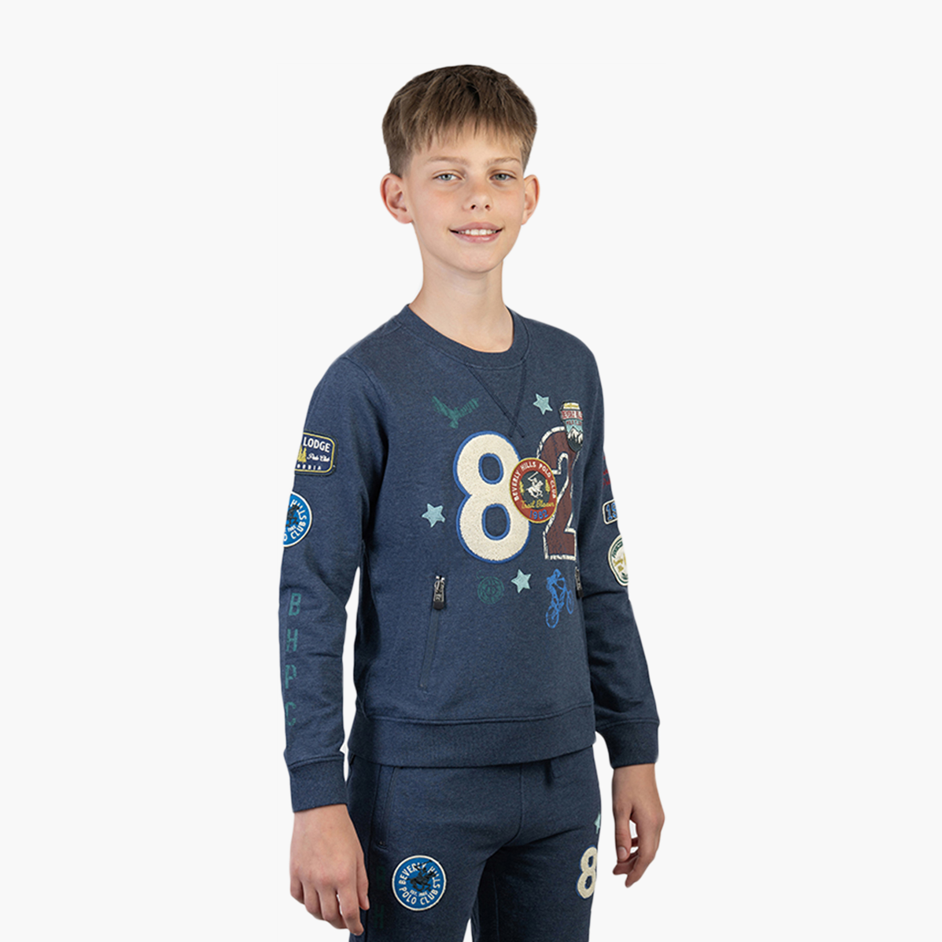Beverly Hills Polo Club Long Sleeves Cotton Printed Round Neck Pop-Over Sweatshirt-boys-clothing-sweatshirts-image-3