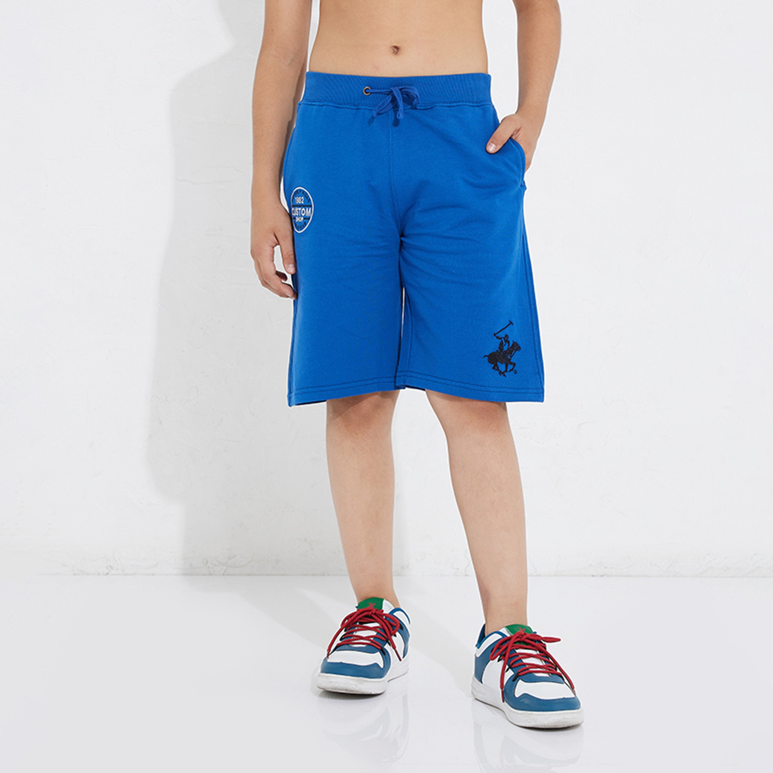 Buy Beverly Hills Polo Club Elastic Waist Regular Fit Woven Shorts Online Babyshop Kuwait