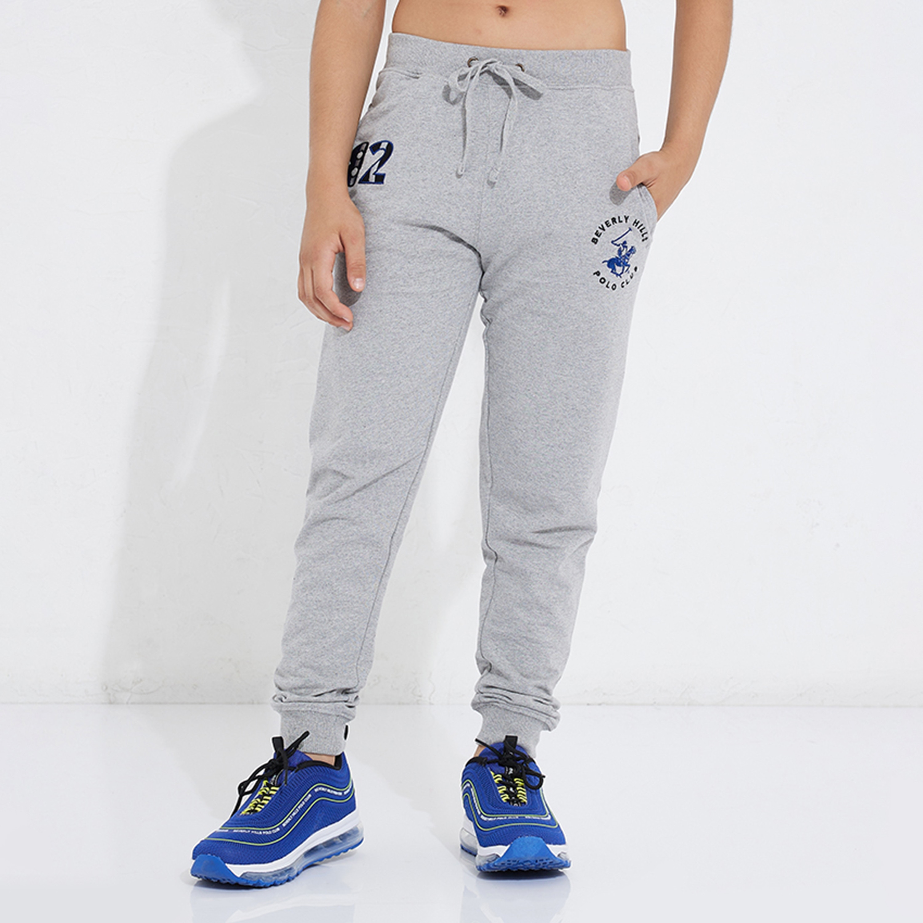 Beverly Hills Polo Club Logo Embroidered Joggers with Elastic Waist-boys-clothing-bottoms-joggersandtrackpants-image-1