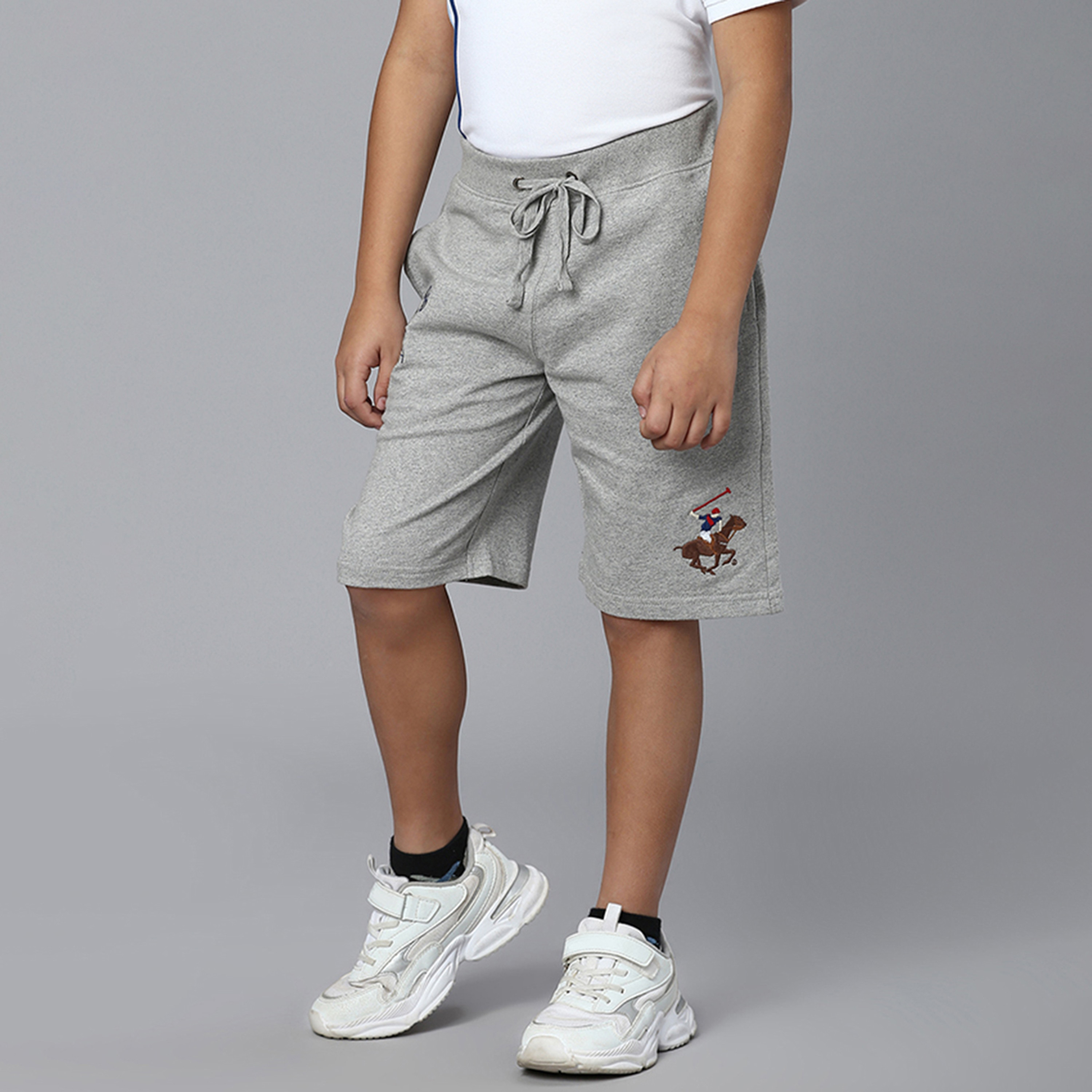 شورت برباط إغلاق وتطريز شعار من بيفرلي هيلز بولو كلوب-cpkids-clothing-boys-bottoms-shorts-image-2