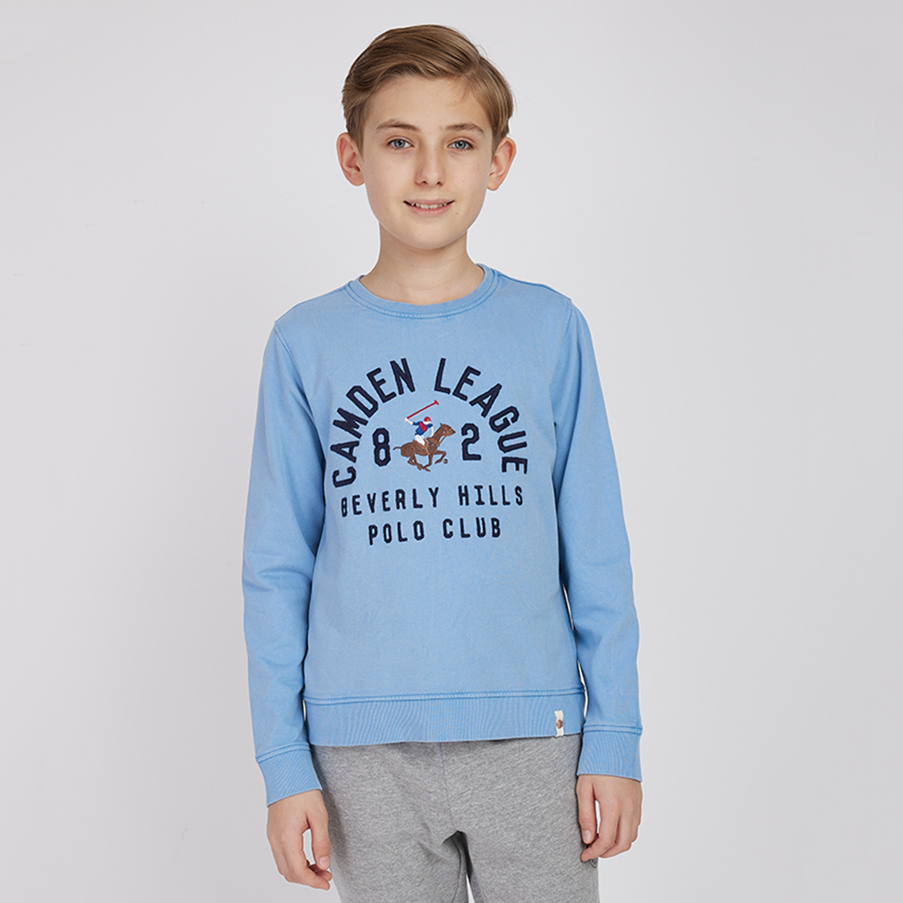 سويتشيرت مطرز برقبة دائرية من بيفيرلي هيلز بولو كلوب-boys-clothing-winterwear-sweatshirts-image-5