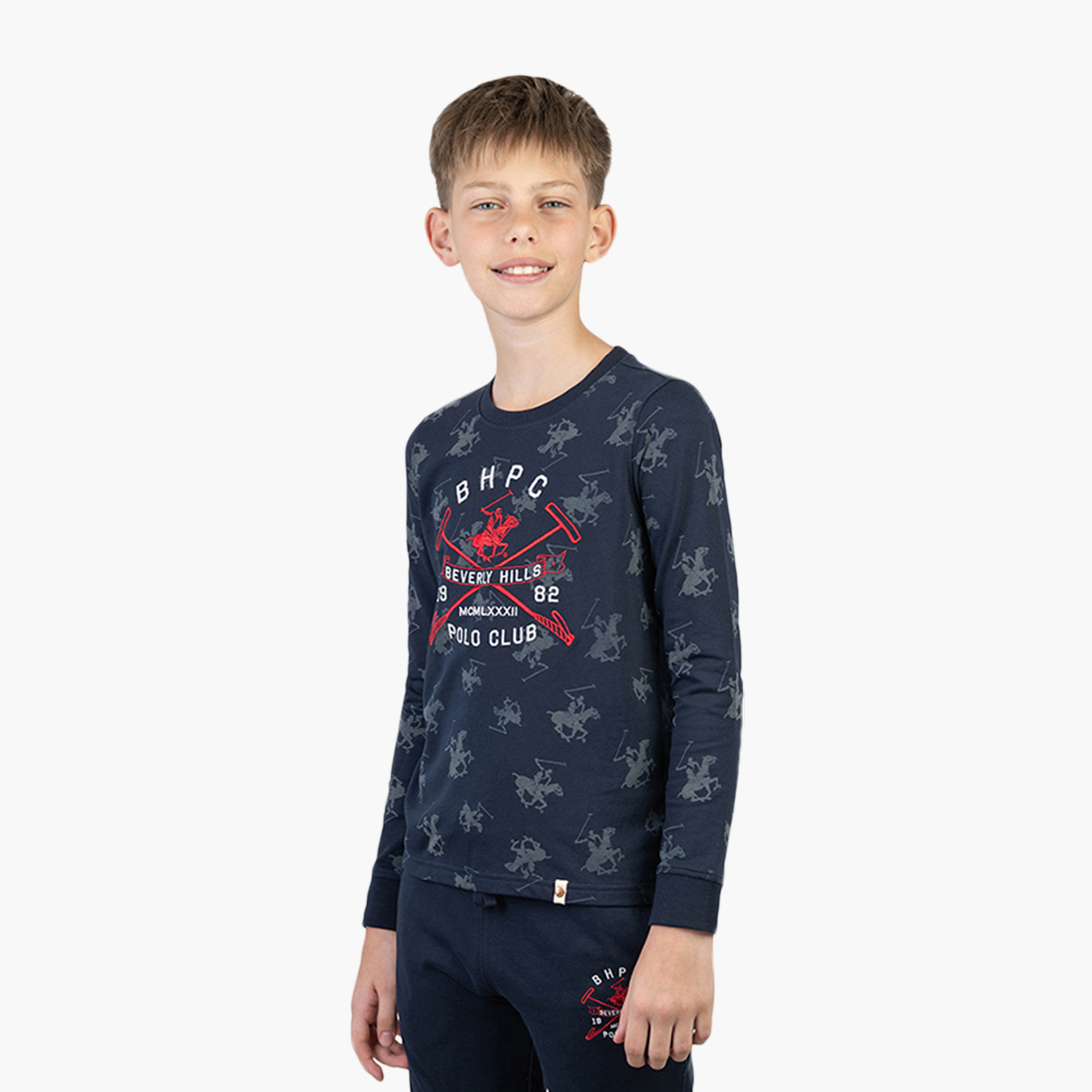 Beverly Hills Polo Club Long Sleeves Cotton Printed Round Neck Sweatshirt-boys-clothing-sweatshirts-image-2