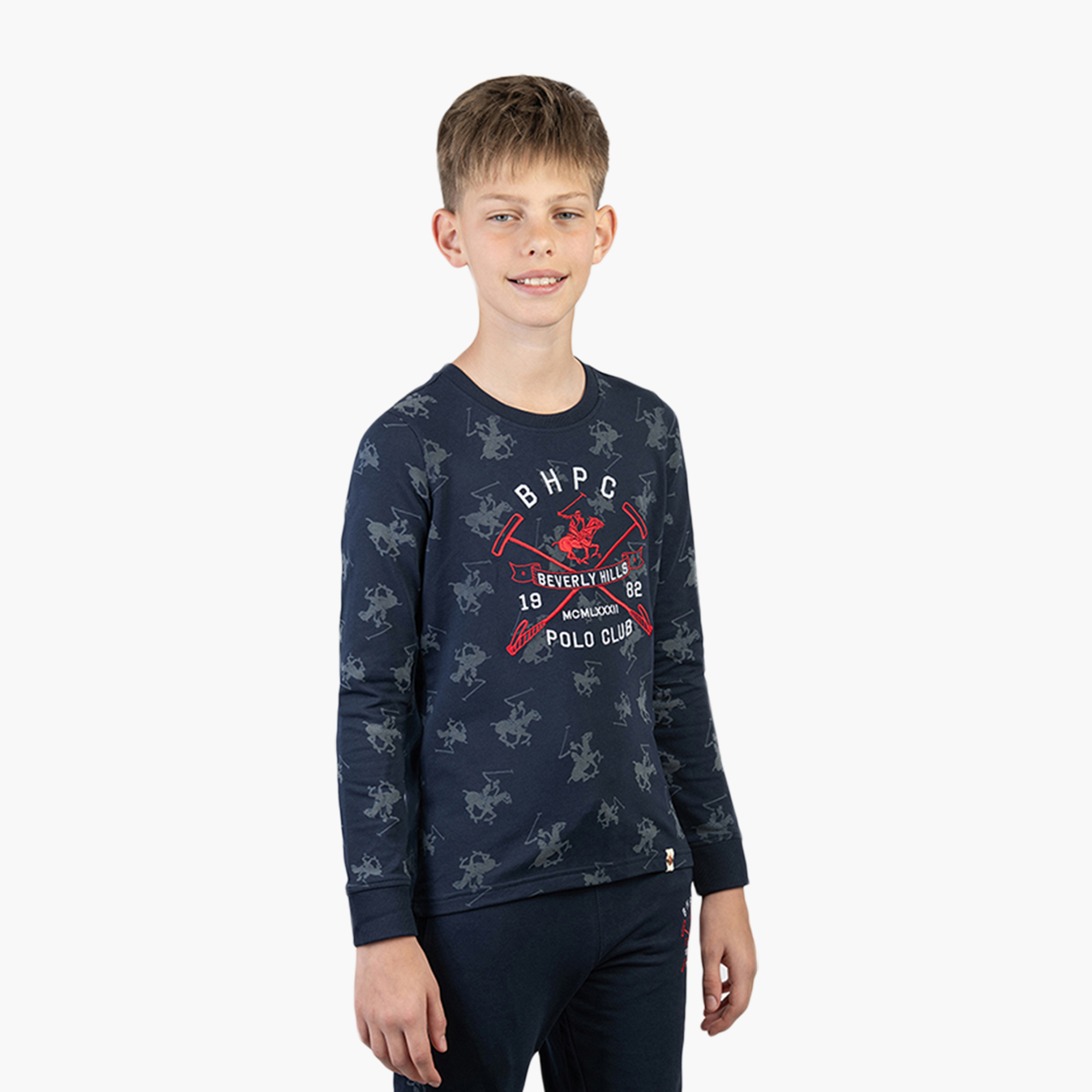 Beverly Hills Polo Club Long Sleeves Cotton Printed Round Neck Sweatshirt-boys-clothing-sweatshirts-image-3