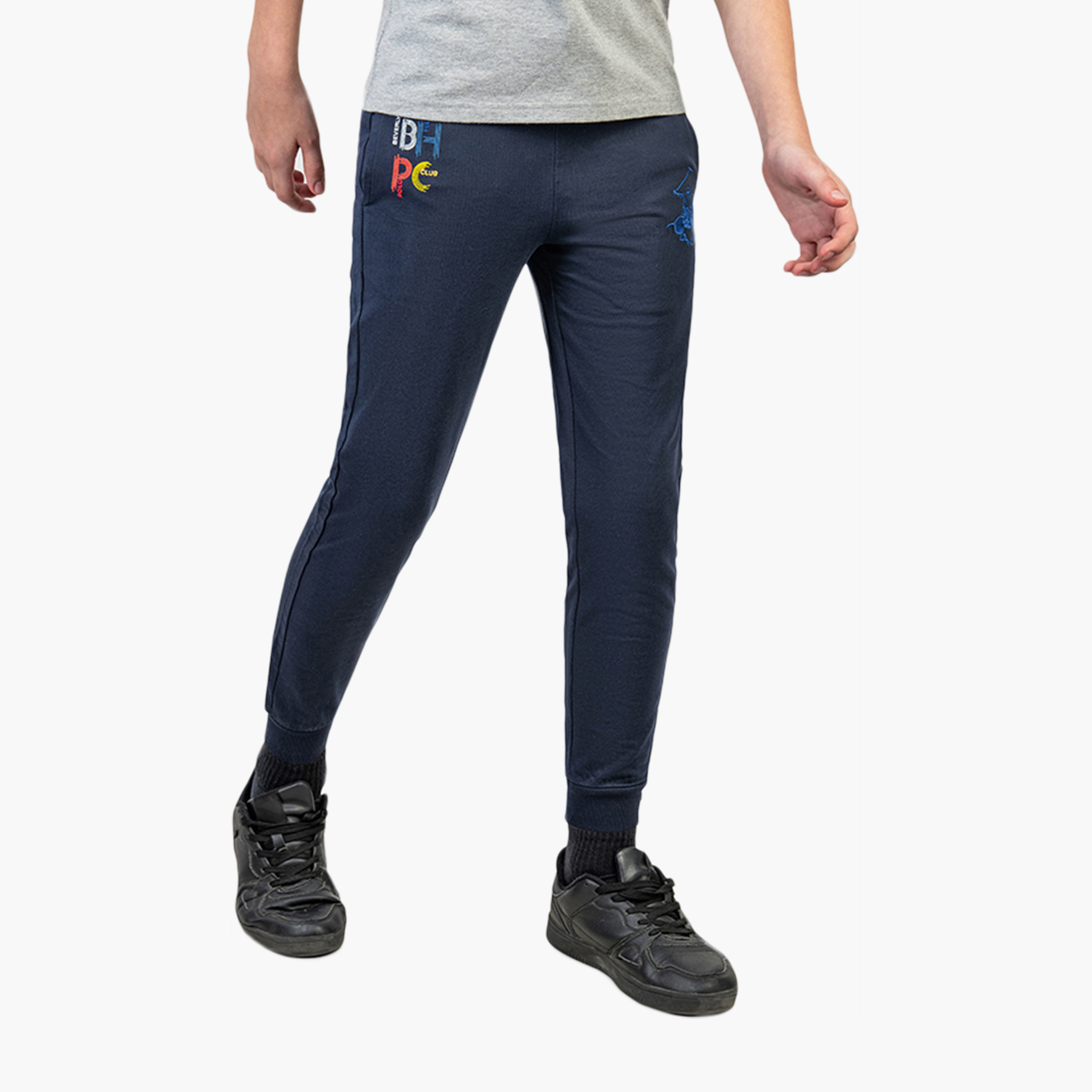 Beverly Hills Polo Club Cotton Logo Embroidered Slim Fit Joggers-boys-clothing-bottoms-joggersandtrackpants-image-3