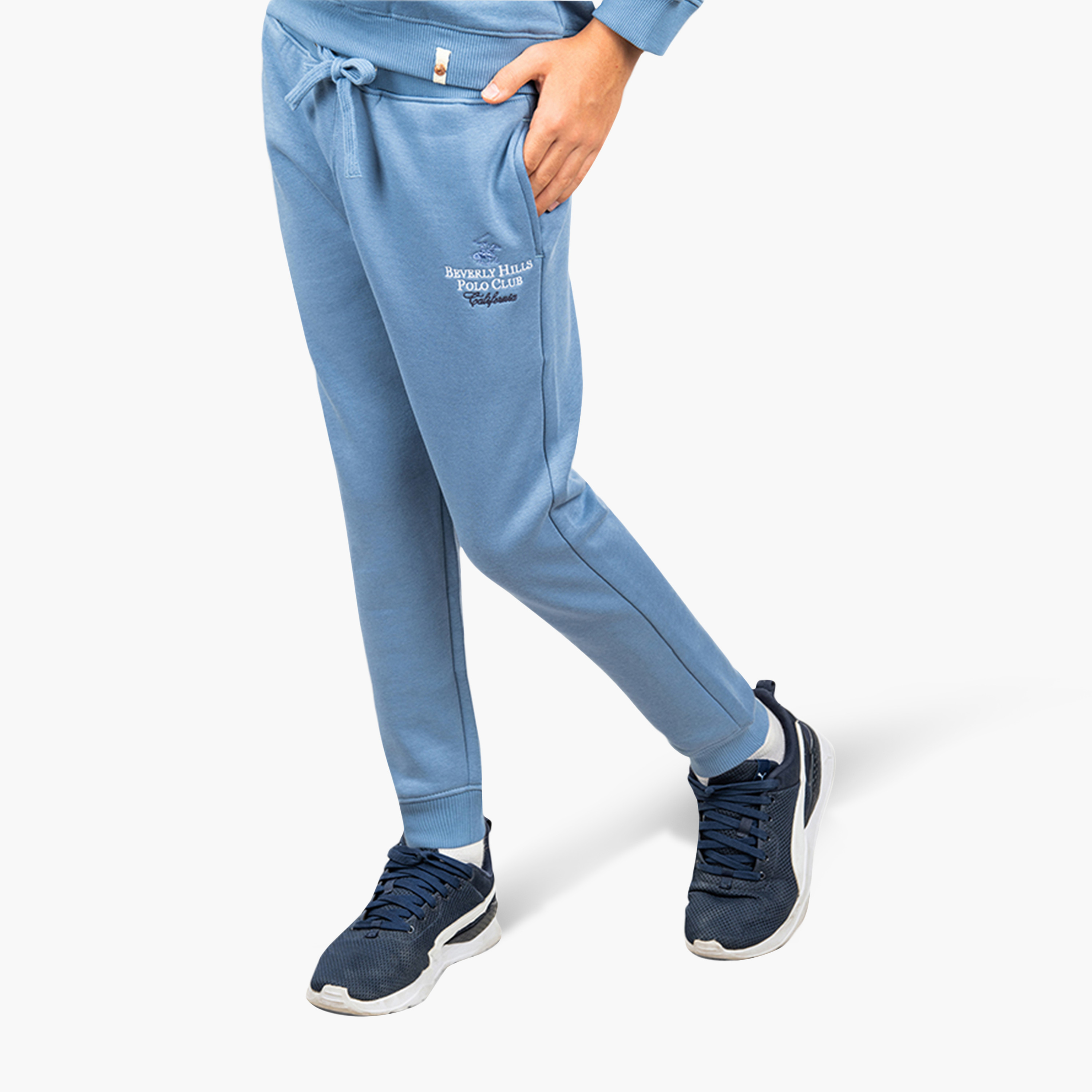 Beverly Hills Polo Club Cotton Logo Embroidered Slim Fit Joggers-boys-clothing-bottoms-joggersandtrackpants-image-2