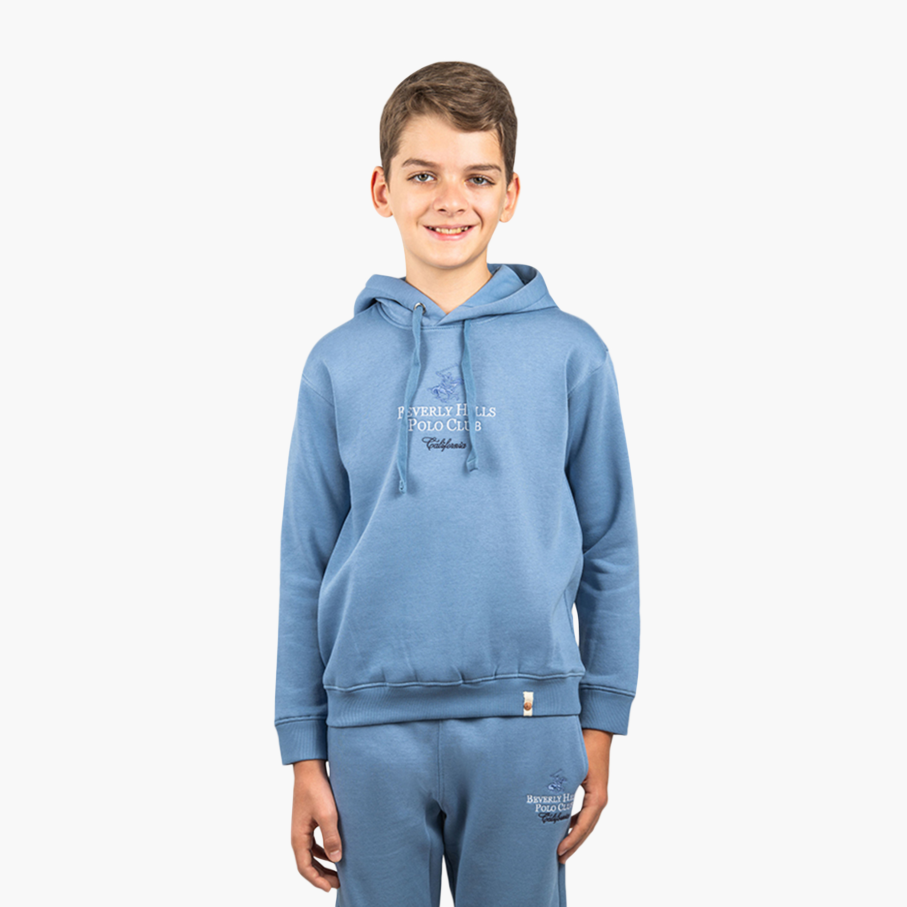 هودي بأكمام طويلة وغطاء رأس مطبوع من القطن من بيفرلي هيلز بولو كلوب-boys-clothing-sweatshirts-image-1