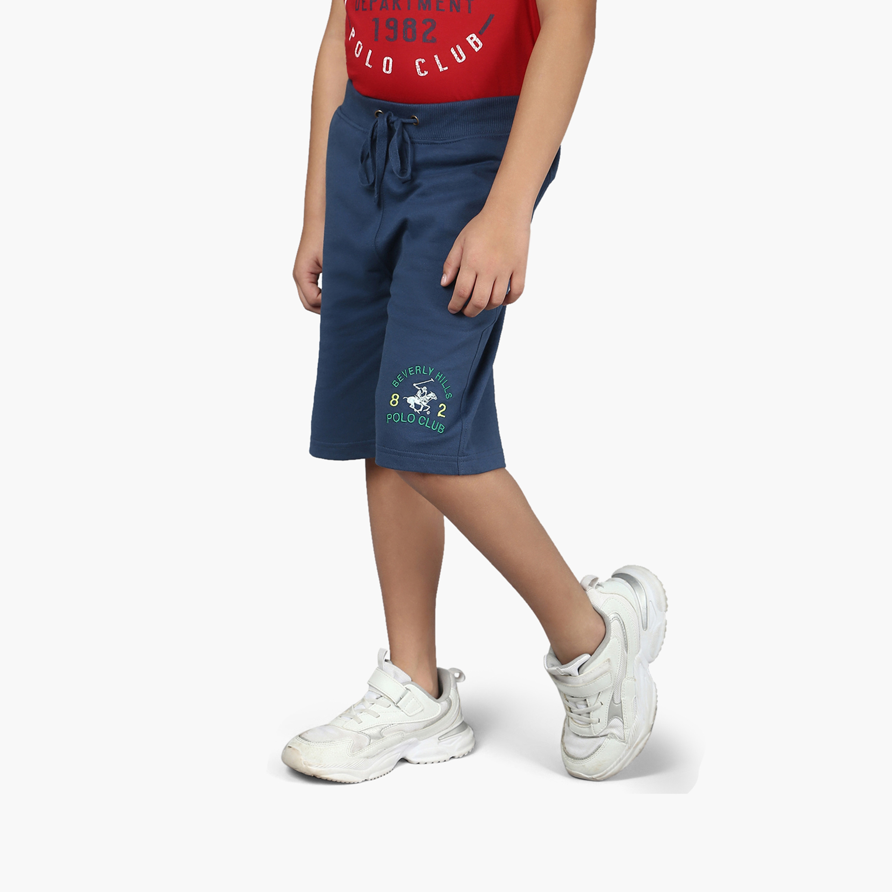  شورت منسوج بخصر مطاطي وقصة عادية من بيفرلي هيلز بولو كلوب-cpkids-clothing-boys-bottoms-shorts-image-2