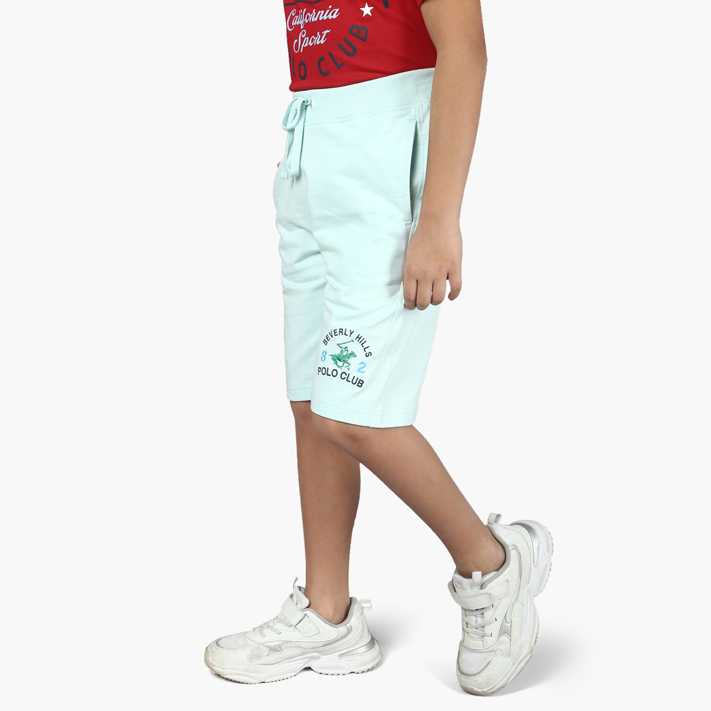  شورت منسوج بخصر مطاطي وقصة عادية من بيفرلي هيلز بولو كلوب-cpkids-clothing-boys-bottoms-shorts-image-2