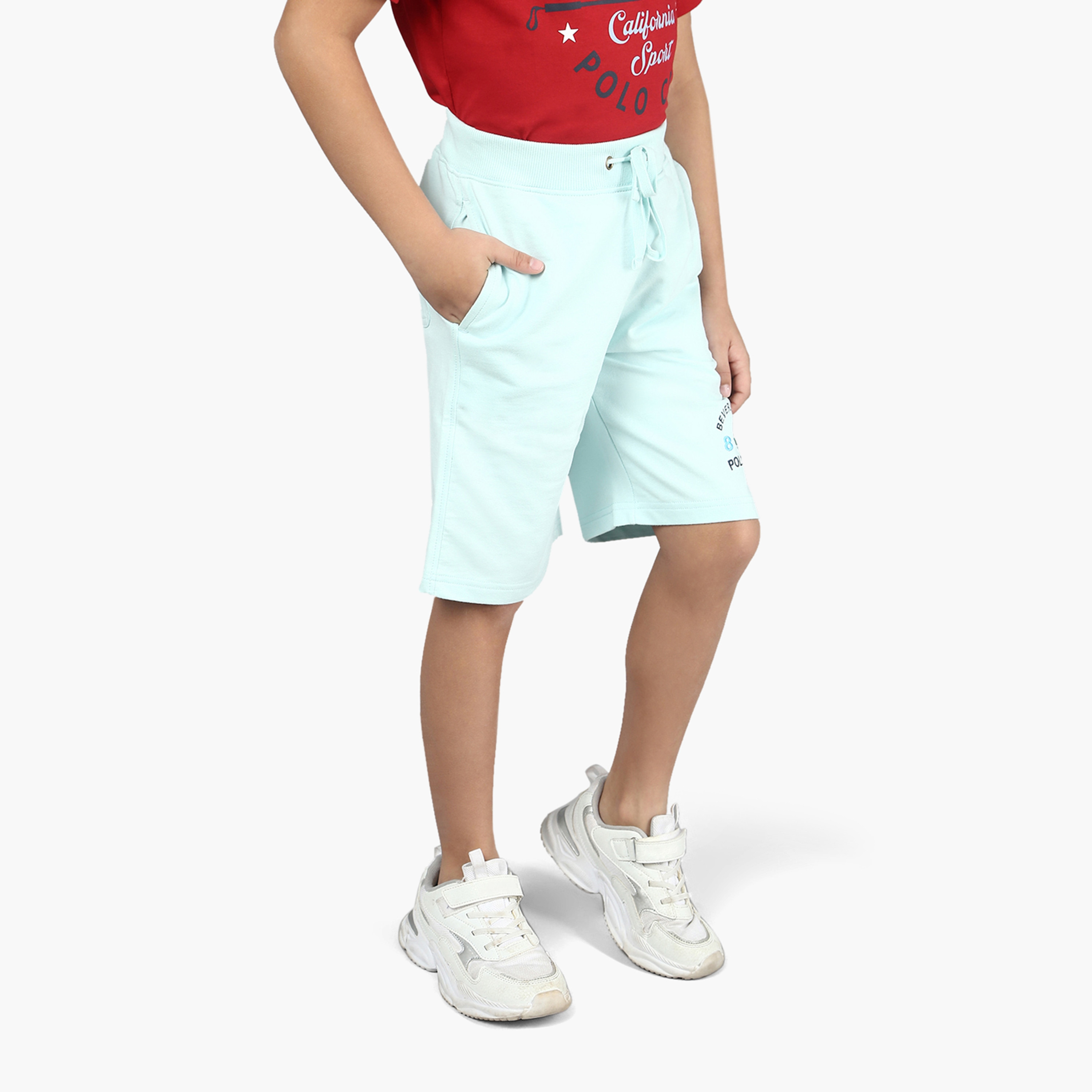 شورت منسوج بخصر مطاطي وقصة عادية من بيفرلي هيلز بولو كلوب-cpkids-clothing-boys-bottoms-shorts-image-3
