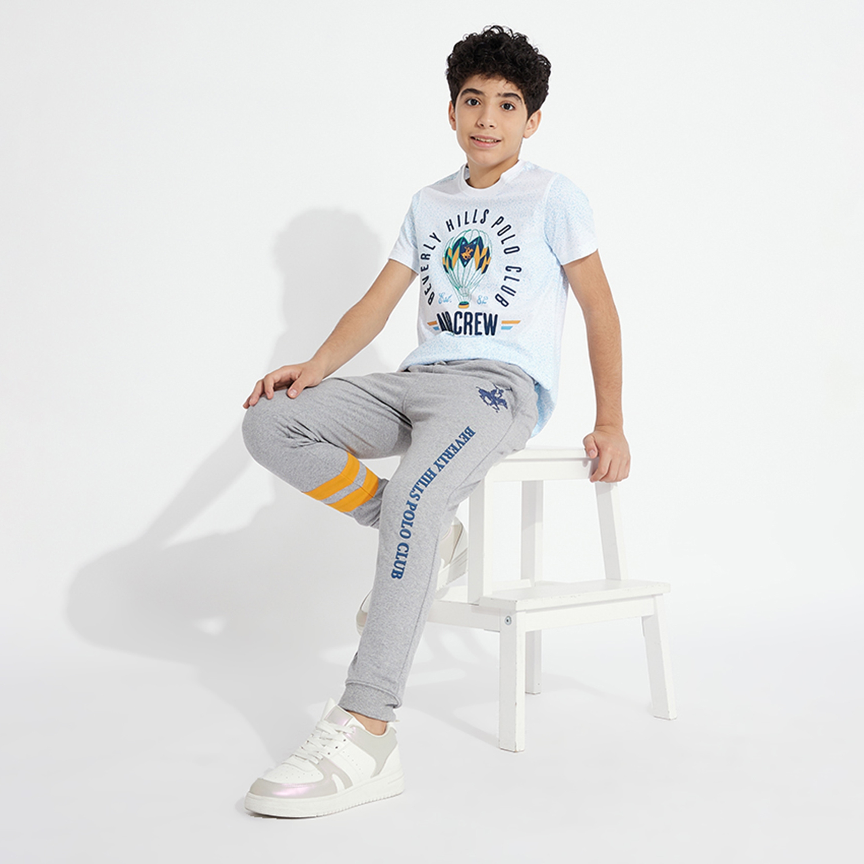 Beverly Hills Polo Club Logo Printed Joggers with Drawstring Waist-boys-clothing-bottoms-joggersandtrackpants-image-4