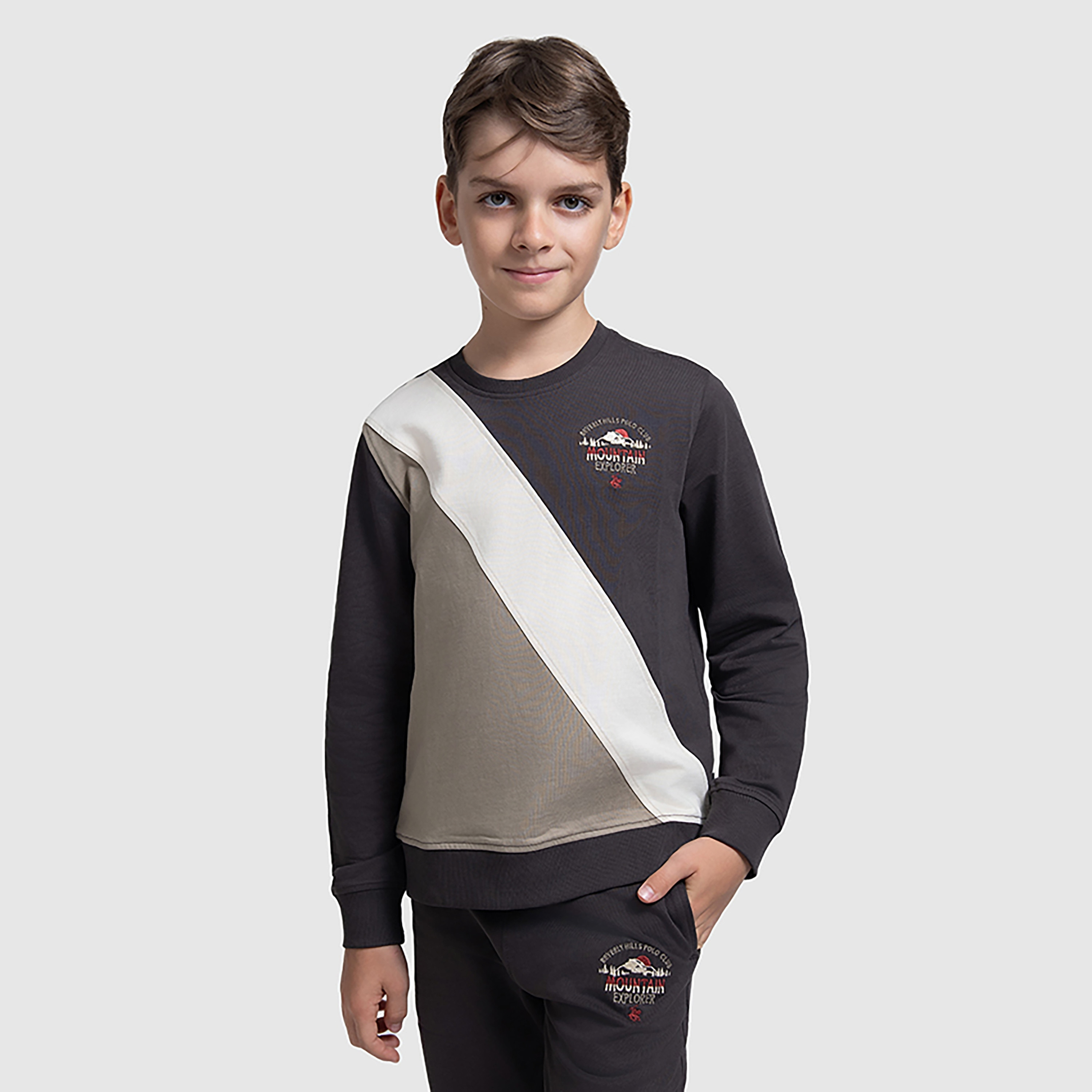 سويت شيرت بأكمام طويلة وملون من بيفرلي هيلز بولو كلوب-boys-clothing-sweatshirts-image-1
