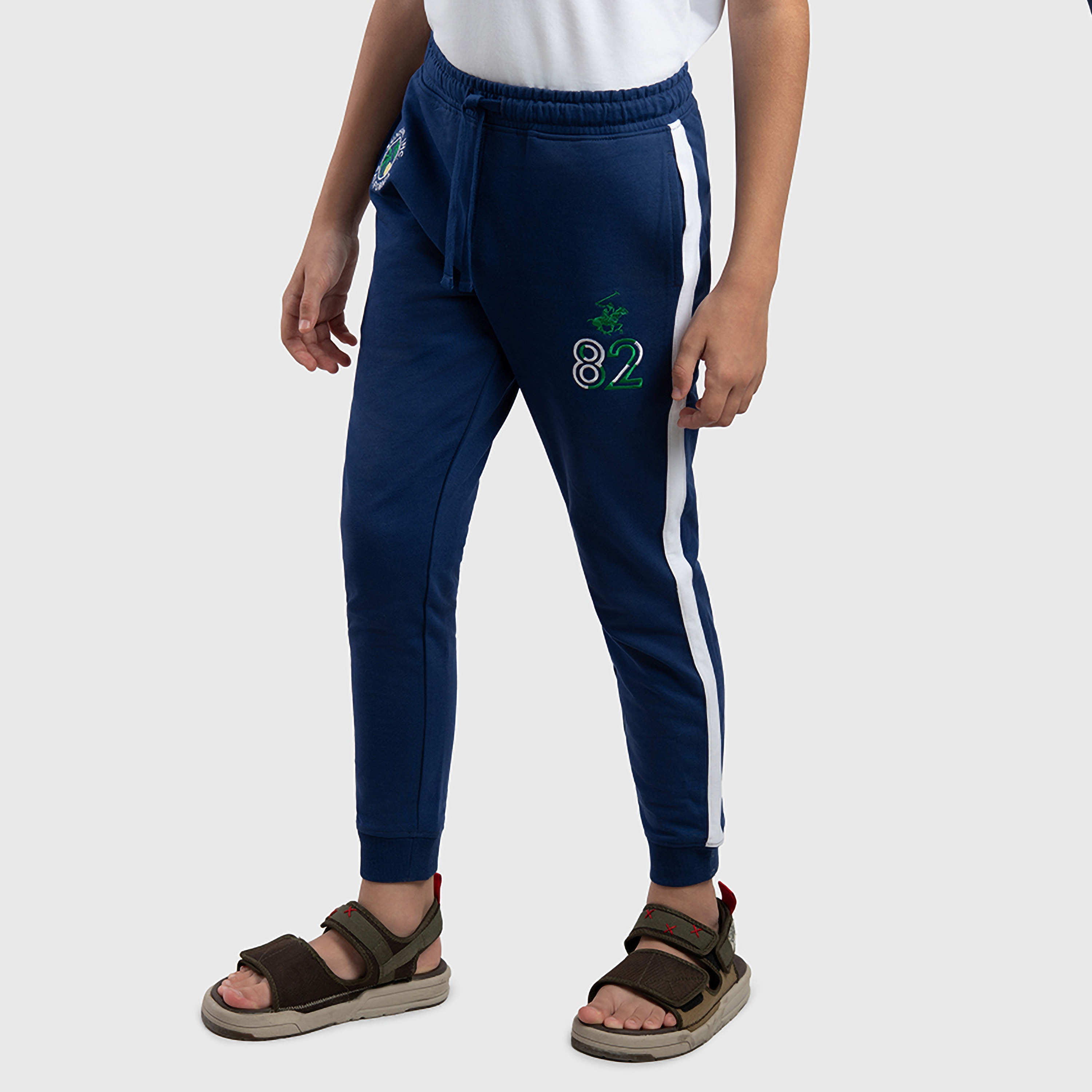 Beverly Hills Polo Club Solid Elasticated Joggers-boys-clothing-bottoms-joggersandtrackpants-image-3
