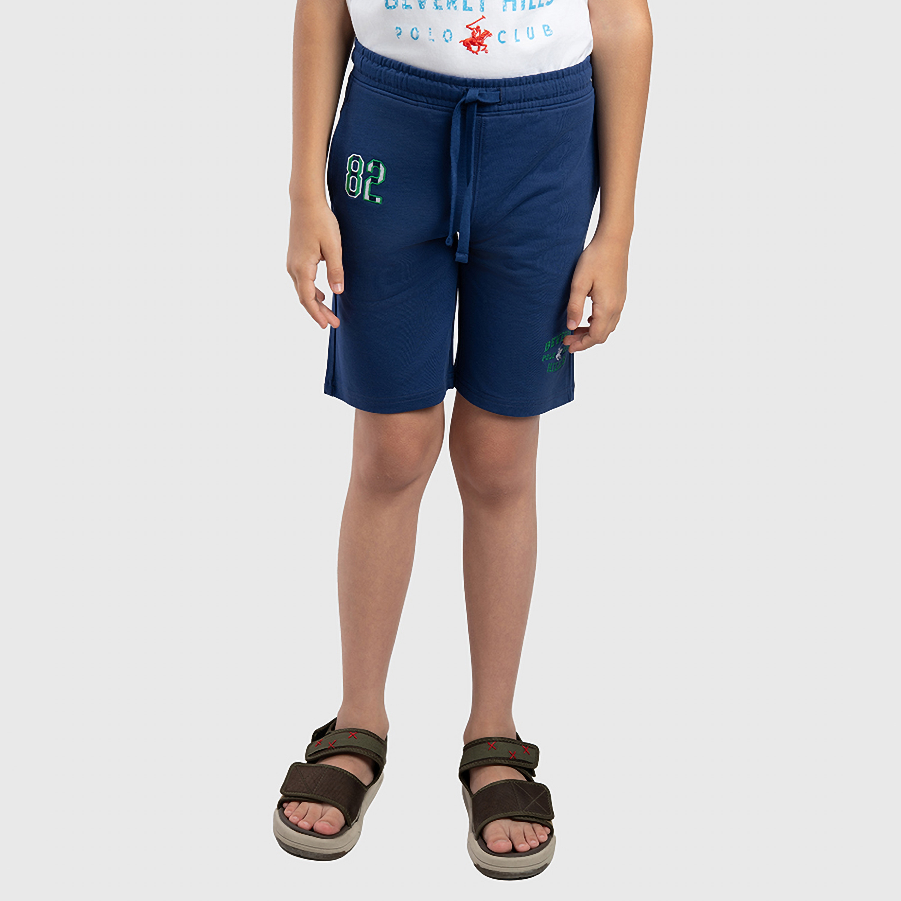 Beverly Hills Polo Club Solid Elasticated Shorts-boys-clothing-bottoms-shorts-image-1