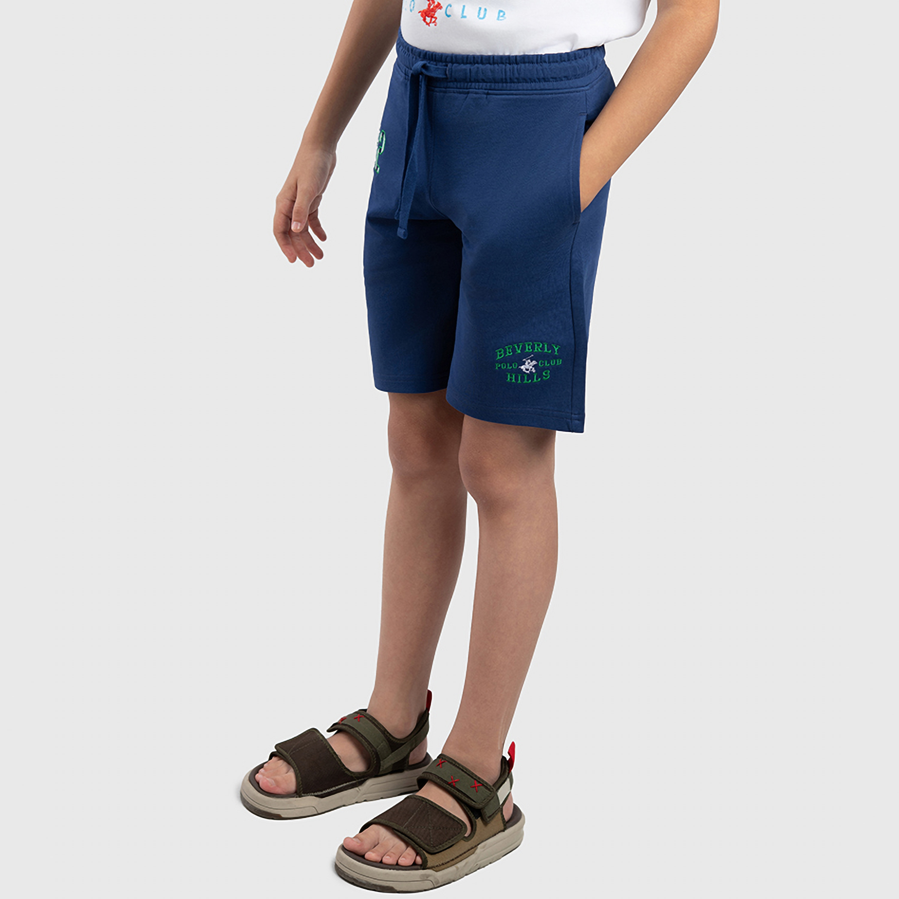Beverly Hills Polo Club Solid Elasticated Shorts-boys-clothing-bottoms-shorts-image-3