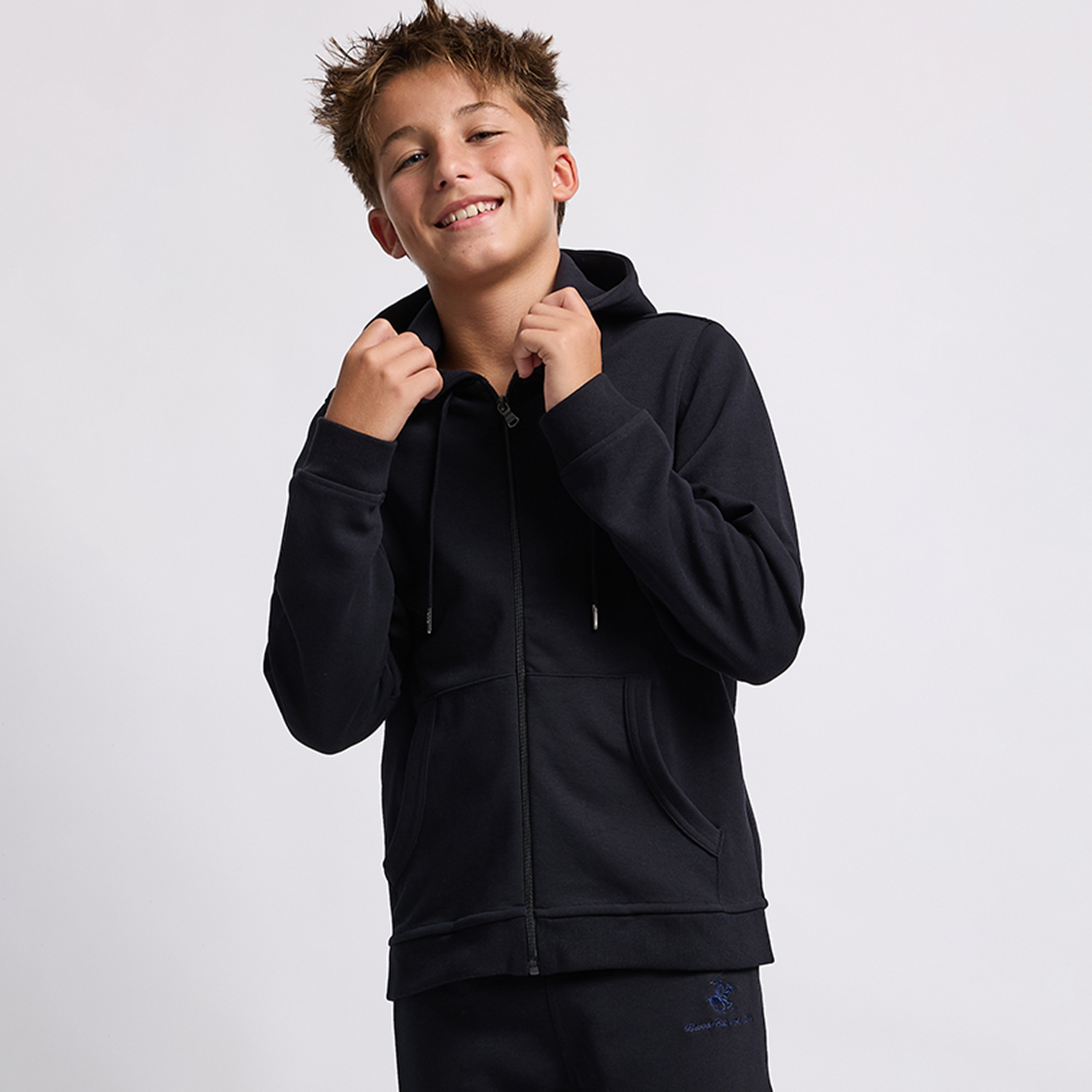 Beverly Hills Polo Club Cotton Solid Zippered Hoodie-boys-clothing-winterwear-sweatshirts-image-1