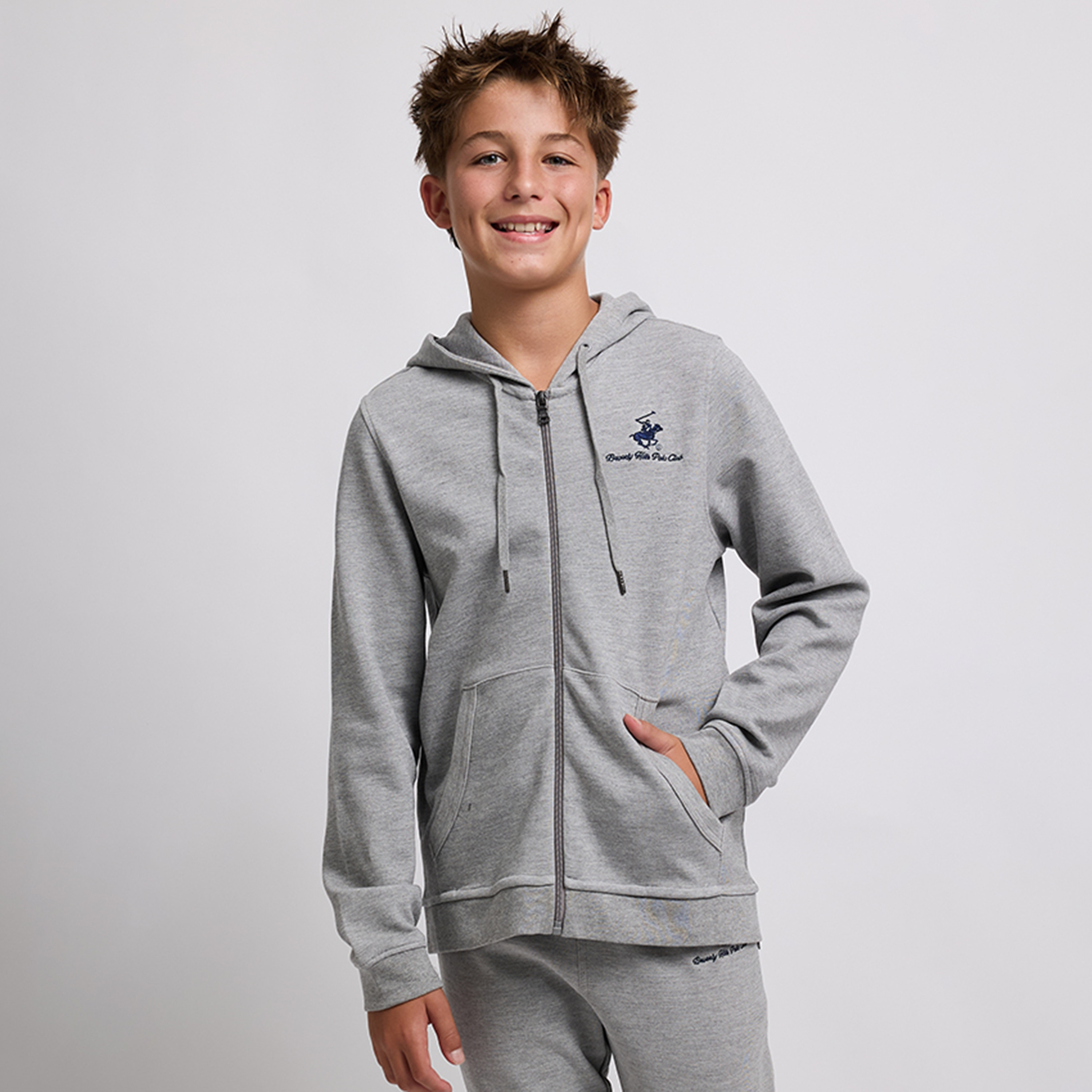 هودي رجالي بسحّاب سادة من القطن من بيفرلي هيلز بولو كلوب-boys-clothing-winterwear-sweatshirts-image-1