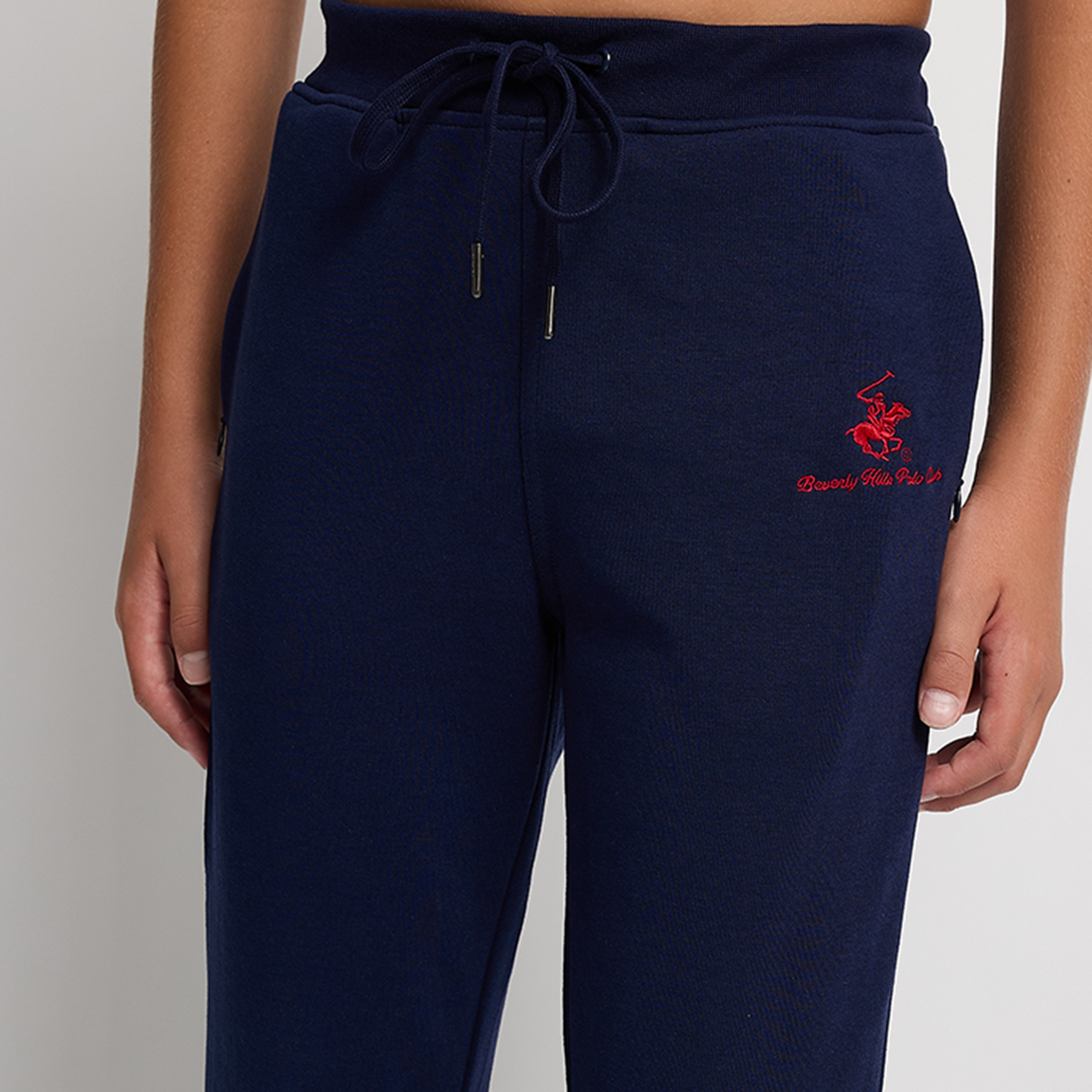 Beverly Hills Polo Club Cotton Solid Drawstring Joggers-boys-clothing-schoolwear-bottoms-joggers-image-3