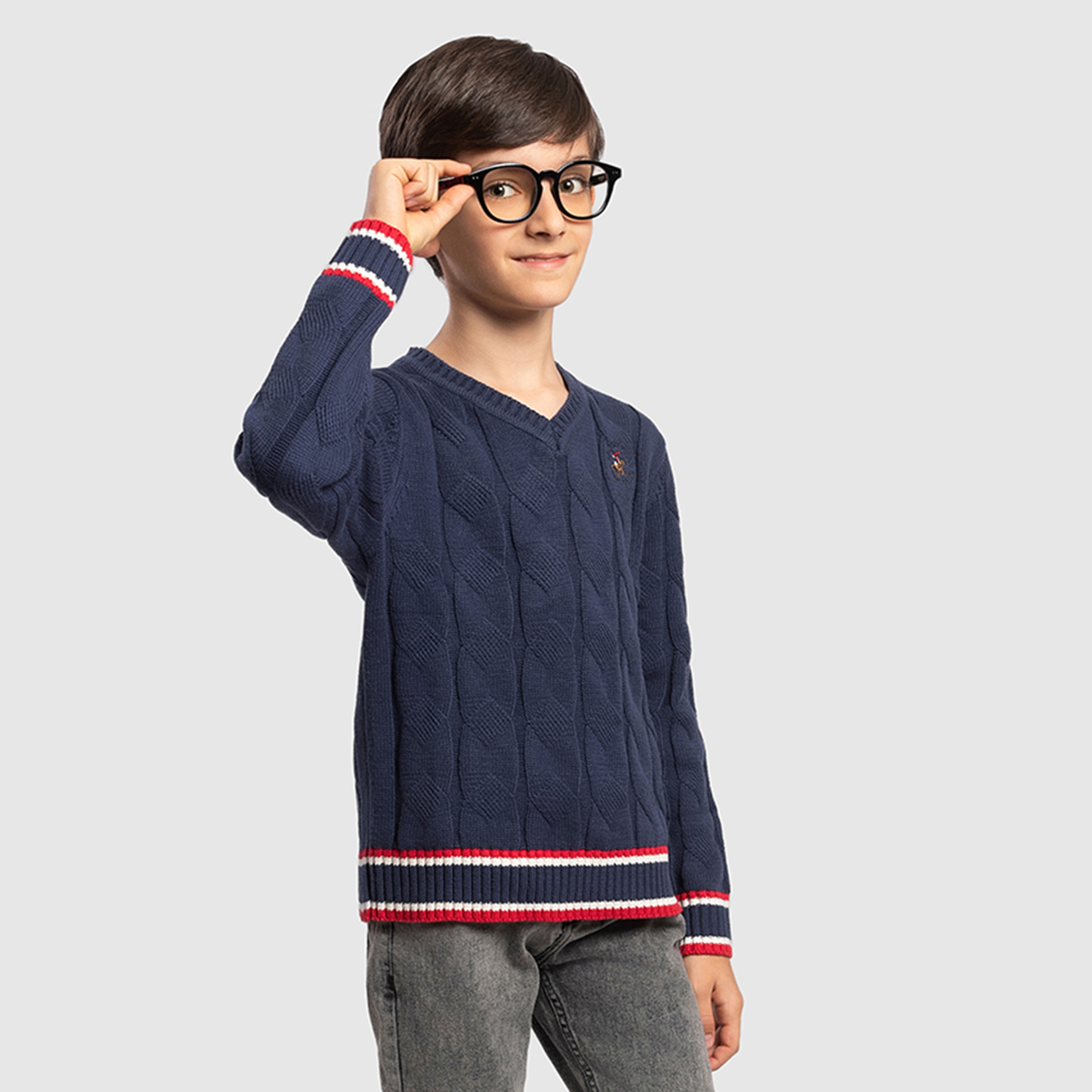 Beverly Hills Polo Club Cotton Textured Pullover-boys-clothing-winterwear-jumpersandcardigans-image-2