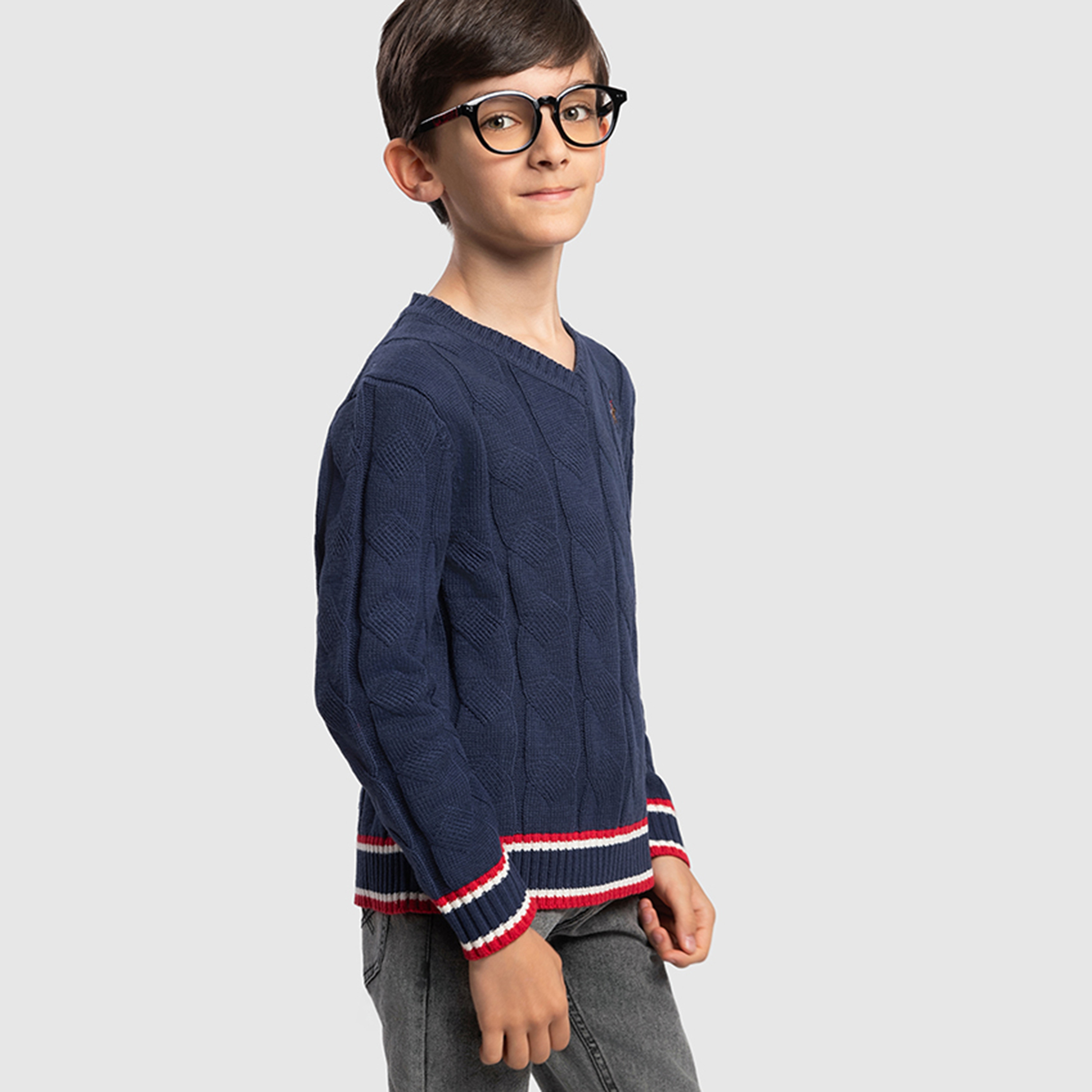 Beverly Hills Polo Club Cotton Textured Pullover-boys-clothing-winterwear-jumpersandcardigans-image-3
