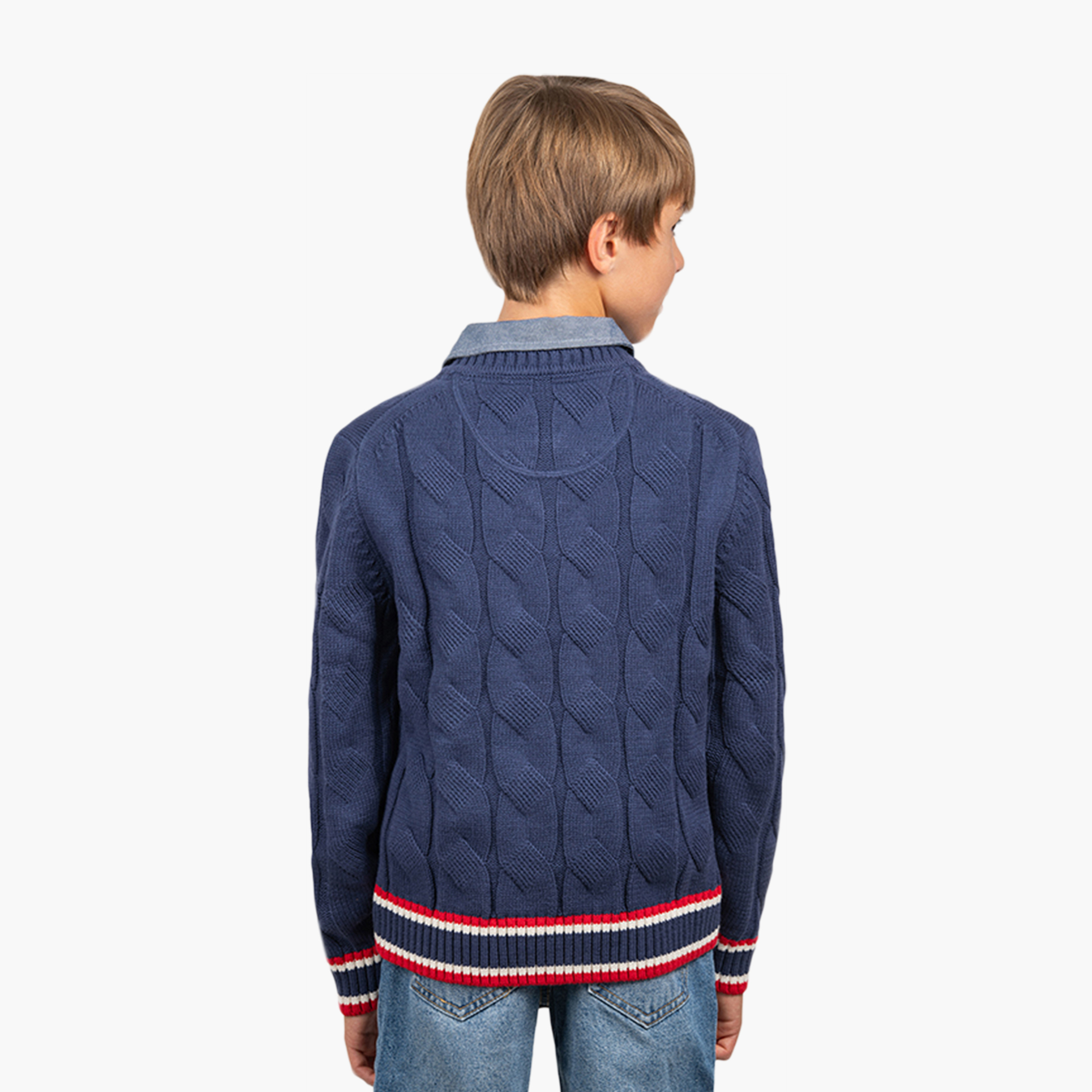 كنزة بياقة على شكل حرف V من بيفرلي هيلز بولو كلوب-boys-clothing-jumpersandcardigans-image-4