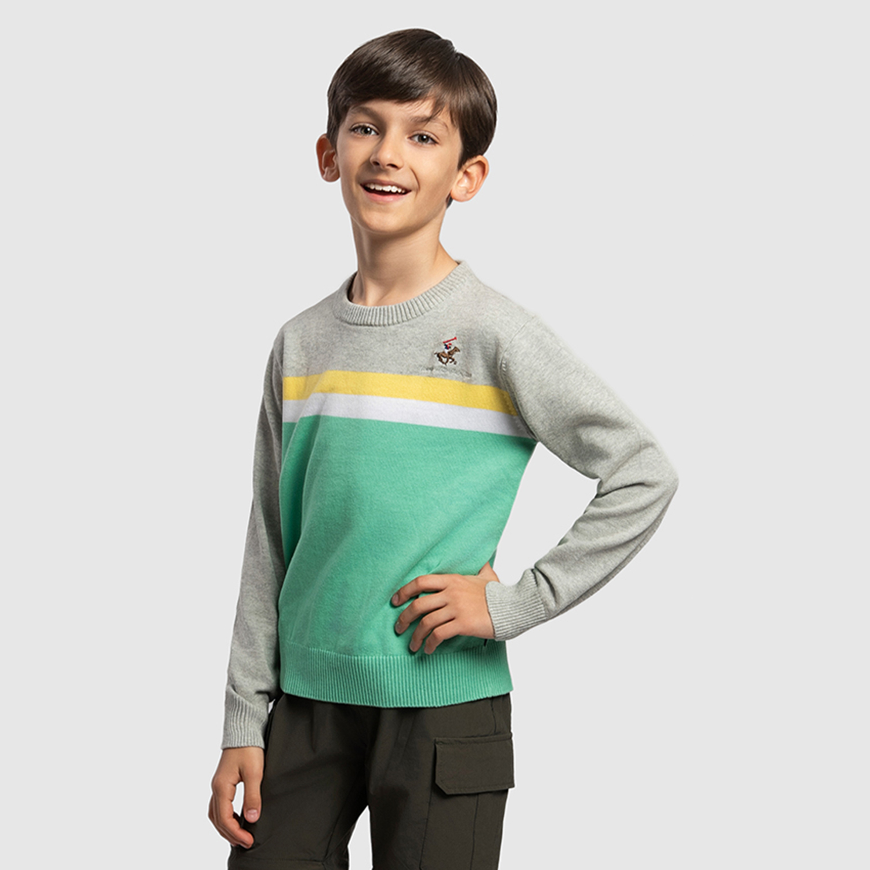 Beverly Hills Polo Club Cotton Colour Block Pullover-boys-clothing-winterwear-jumpersandcardigans-image-2