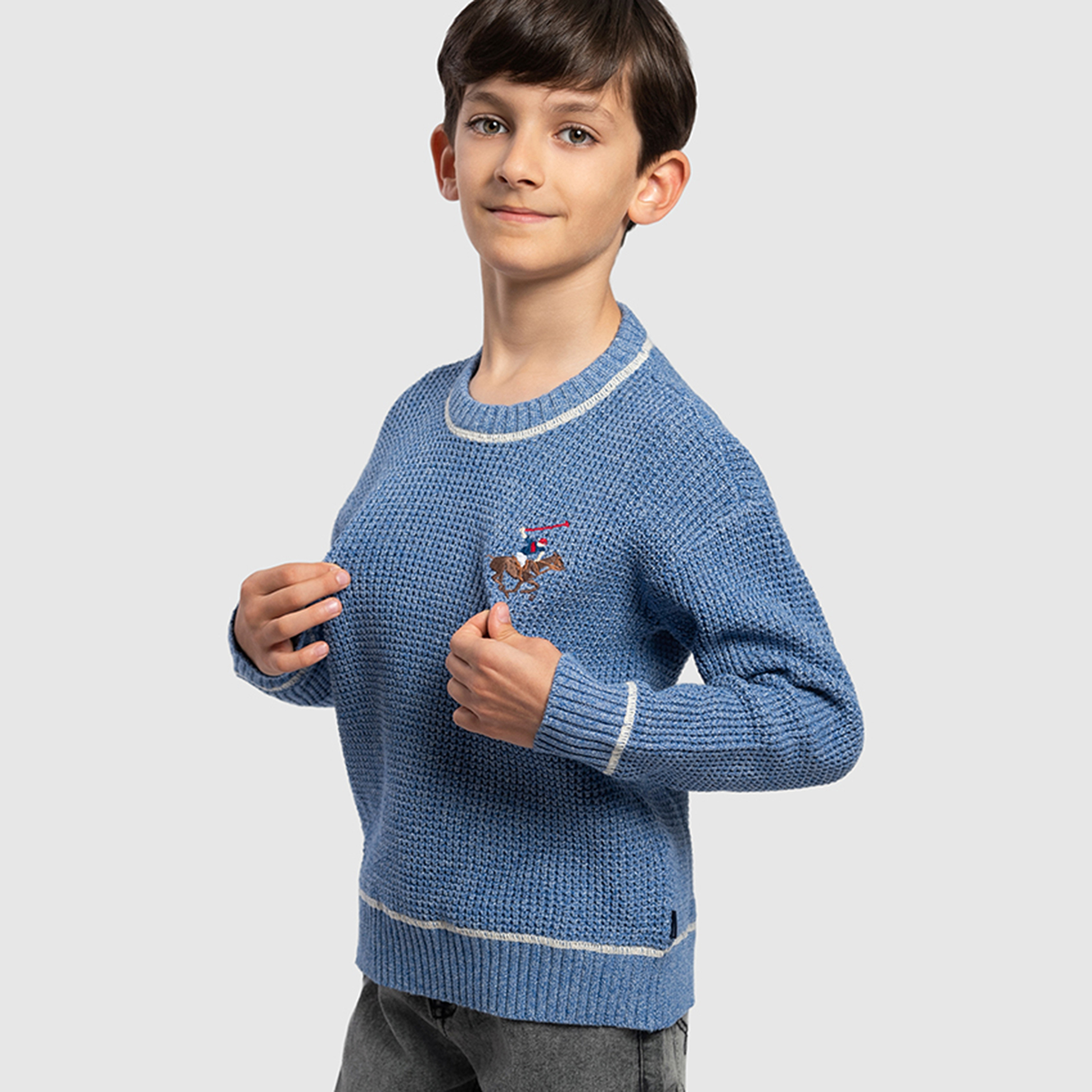 Beverly Hills Polo Club Cotton Textured Pullover-boys-clothing-winterwear-jumpersandcardigans-image-2