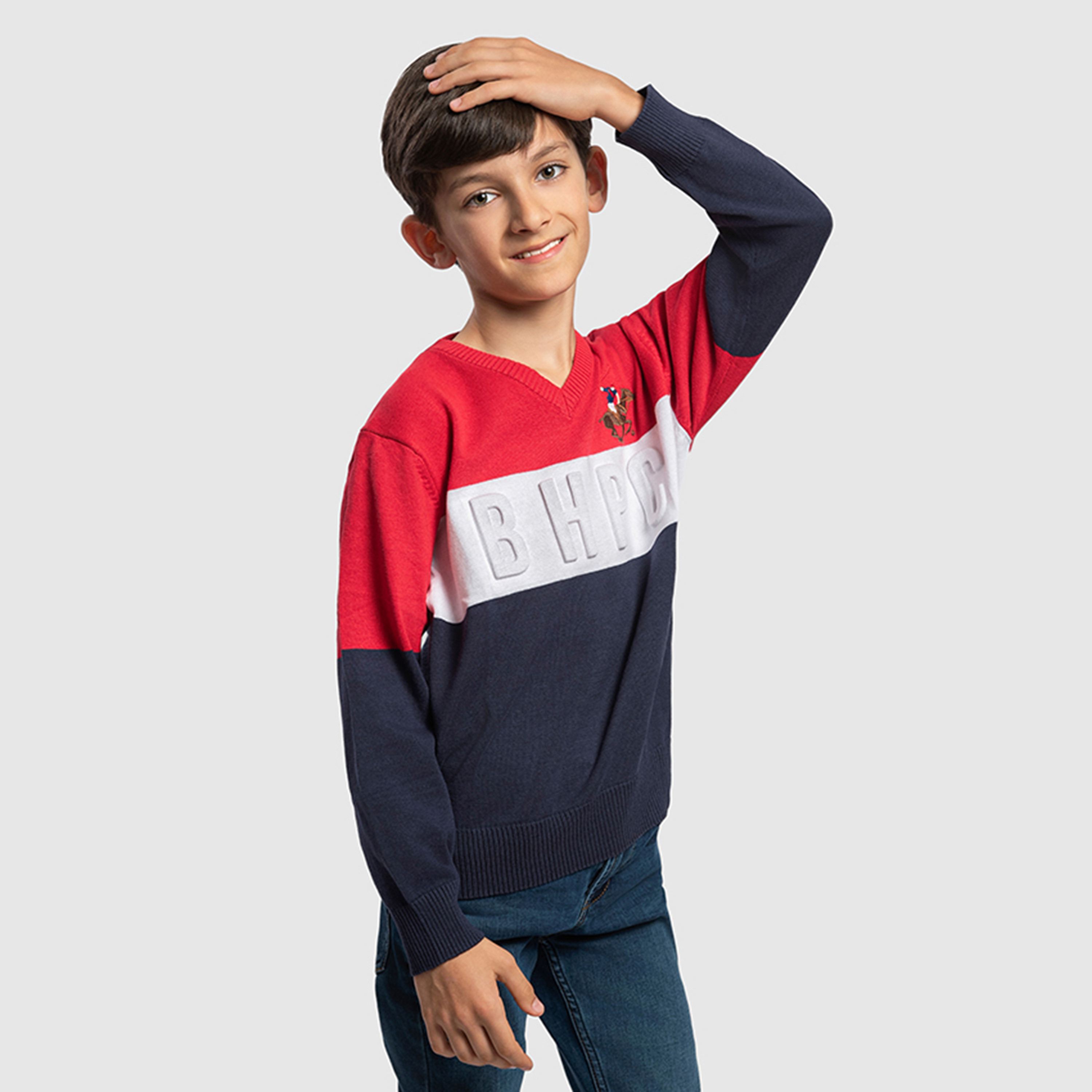 كنزة رجالية بنمط ملون من القطن من بيفرلي هيلز بولو كلوب-boys-clothing-winterwear-jumpersandcardigans-image-1