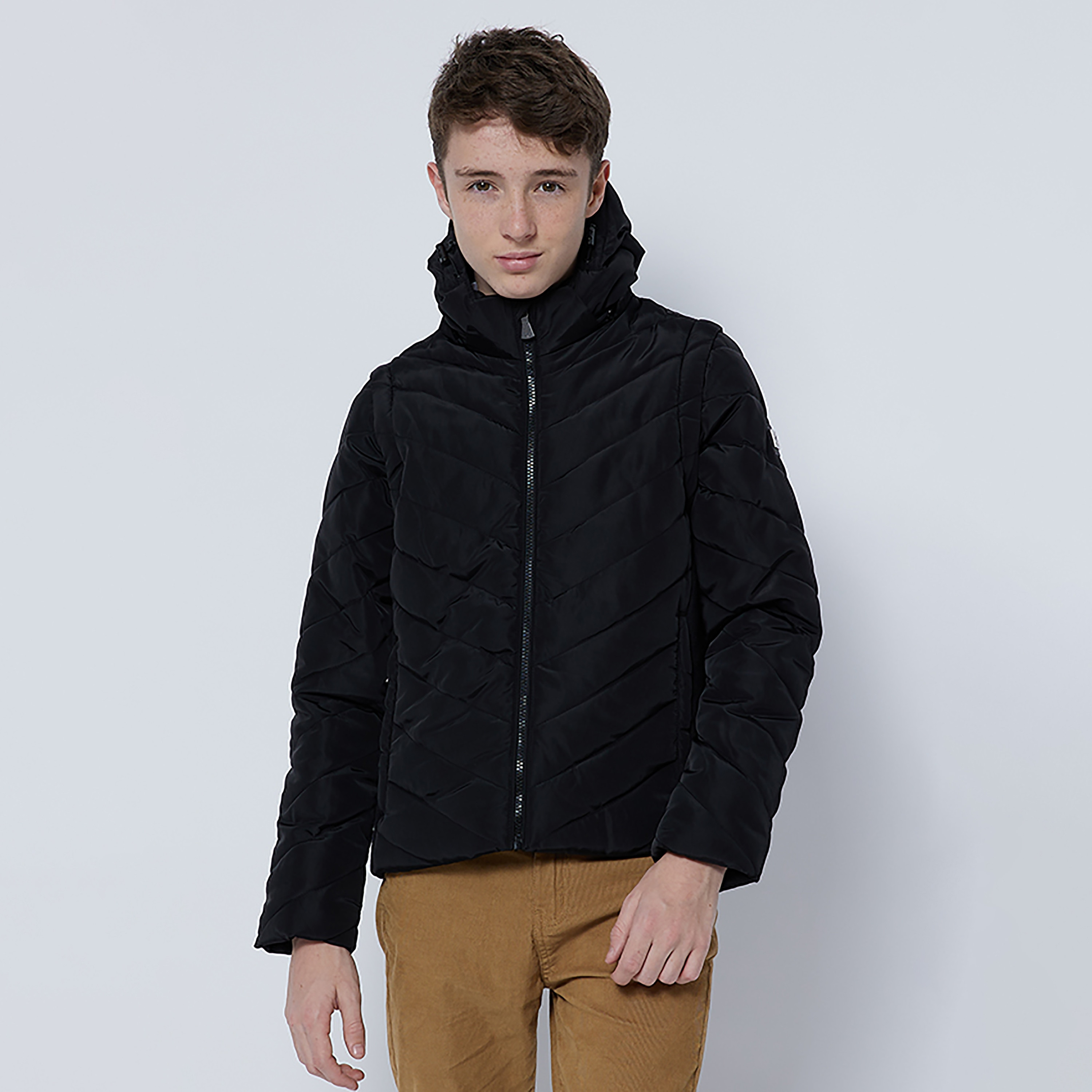 Beverly Hills Polo Club Logo Embroidered Bomber Jacket With Fur Hoodie-boys-clothing-jacketsandcoats-image-1