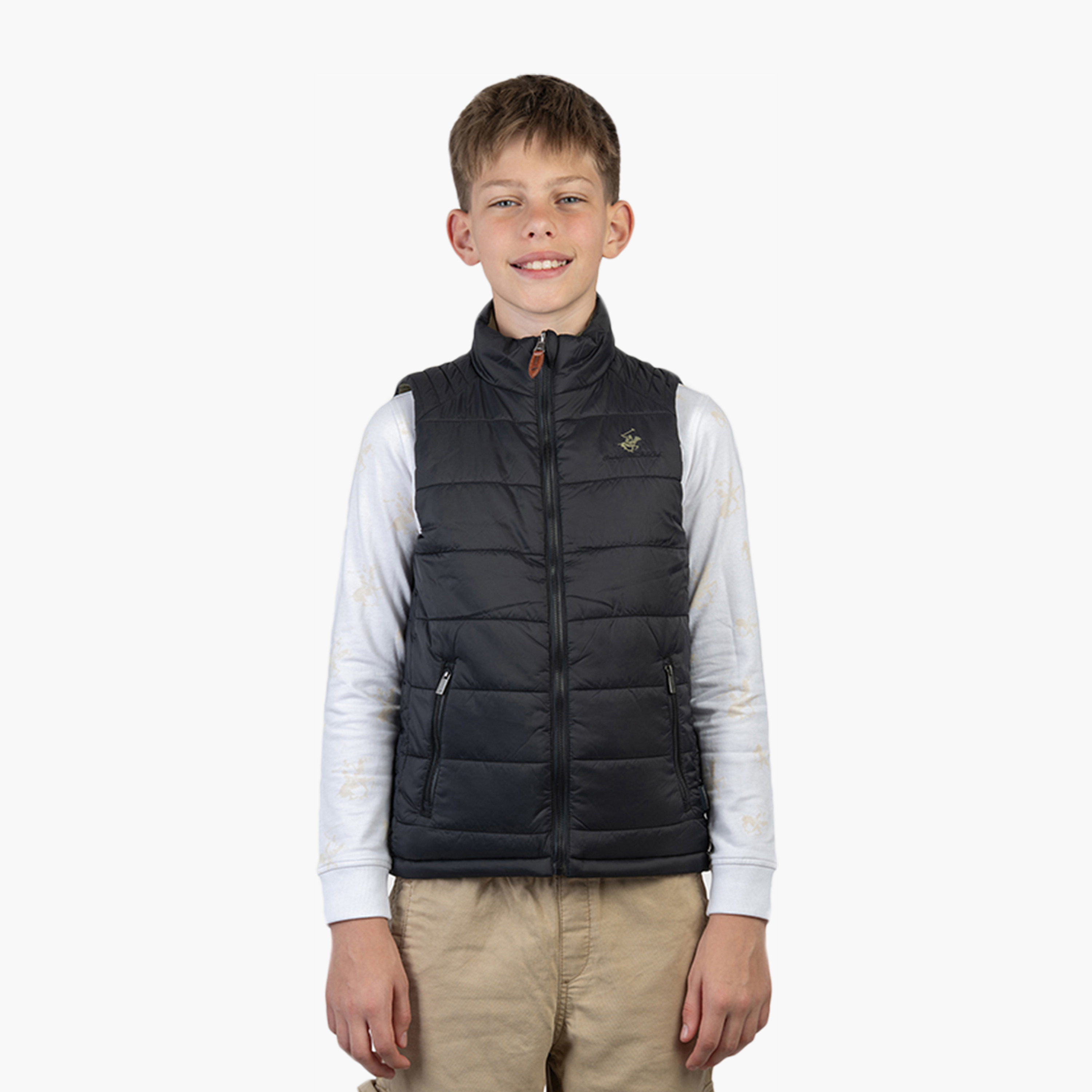 Beverly Hills Polo Club Sleeveless Quilted Reversible High Neck Jacket-boys-clothing-jacketsandcoats-image-1