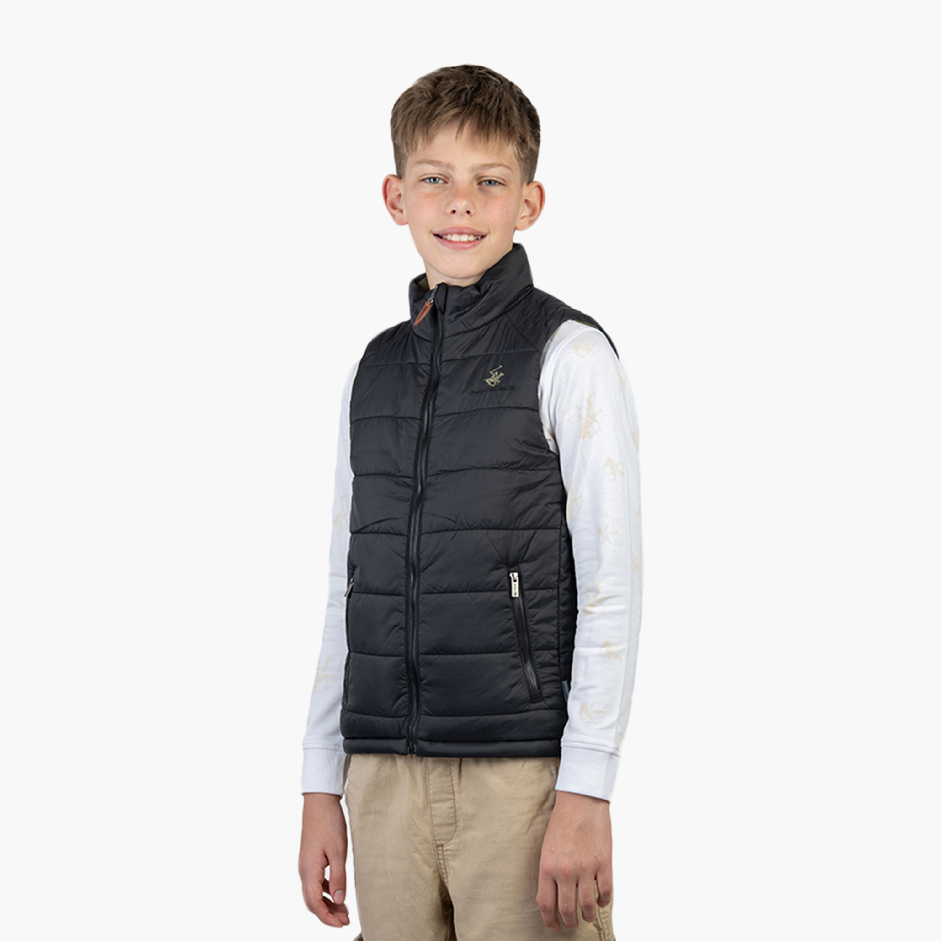 Beverly Hills Polo Club Sleeveless Quilted Reversible High Neck Jacket-boys-clothing-jacketsandcoats-image-2