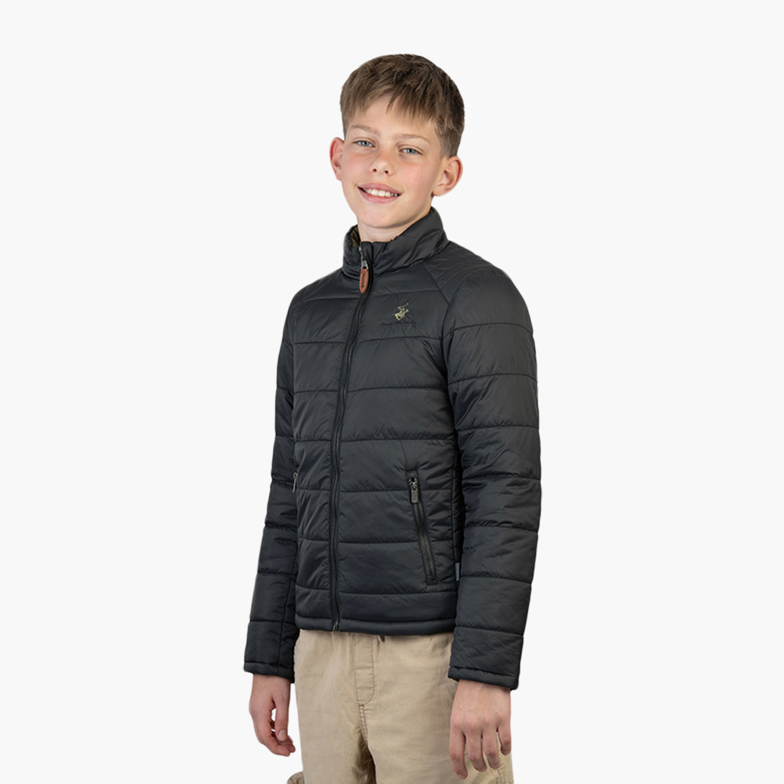Beverly Hills Polo Club Long Sleeves Cotton Reversible High Neck Bomber Jacket-boys-clothing-jacketsandcoats-image-2