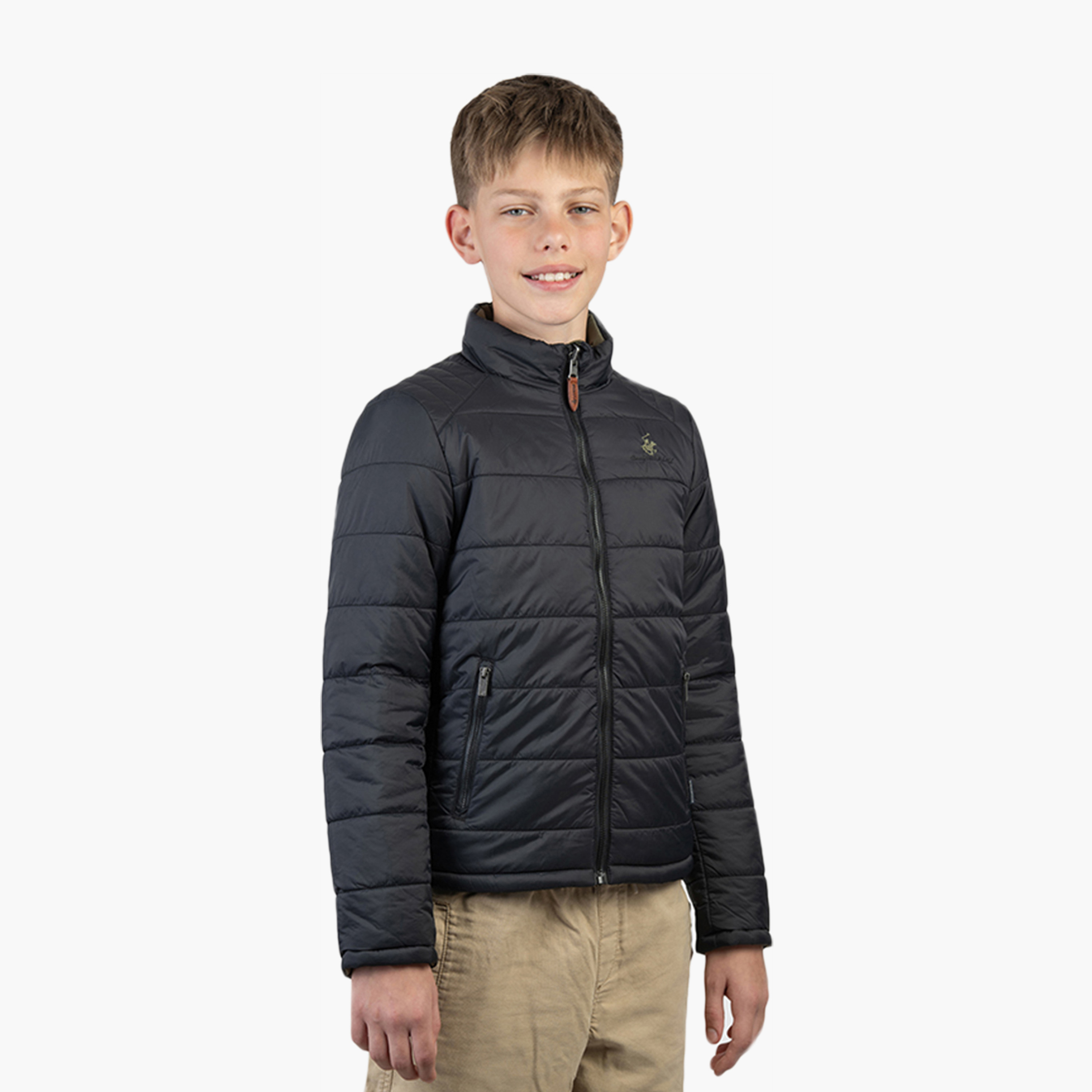 جاكيت بومبر من القطن بأكمام طويلة ورقبة عالية قابل للعكس من بيفرلي هيلز بولو كلوب-boys-clothing-jacketsandcoats-image-3