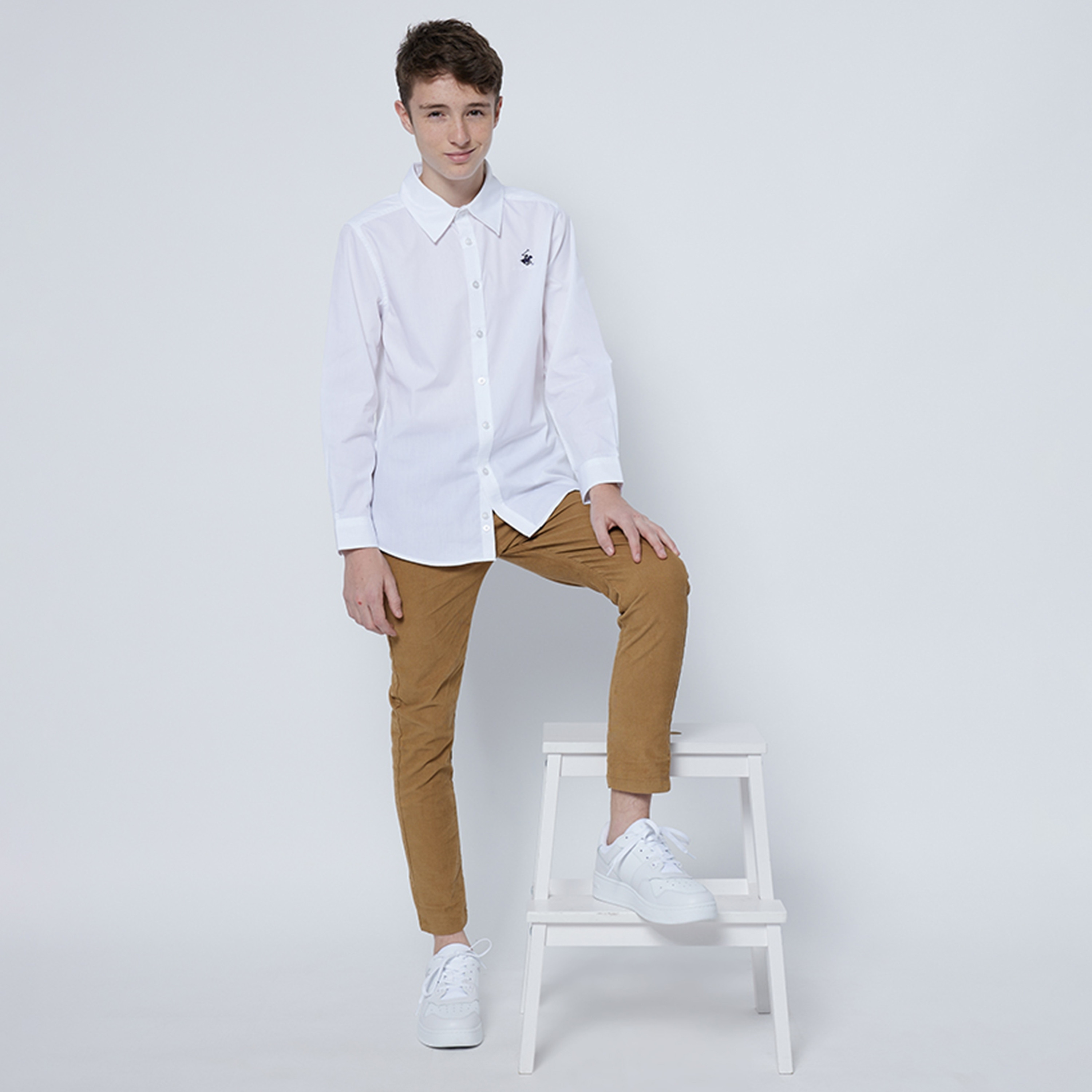 Beverly Hills Polo Club Logo Embroidered Regular Fit Shirt-boys-clothing-schoolwear-shirts-image-4