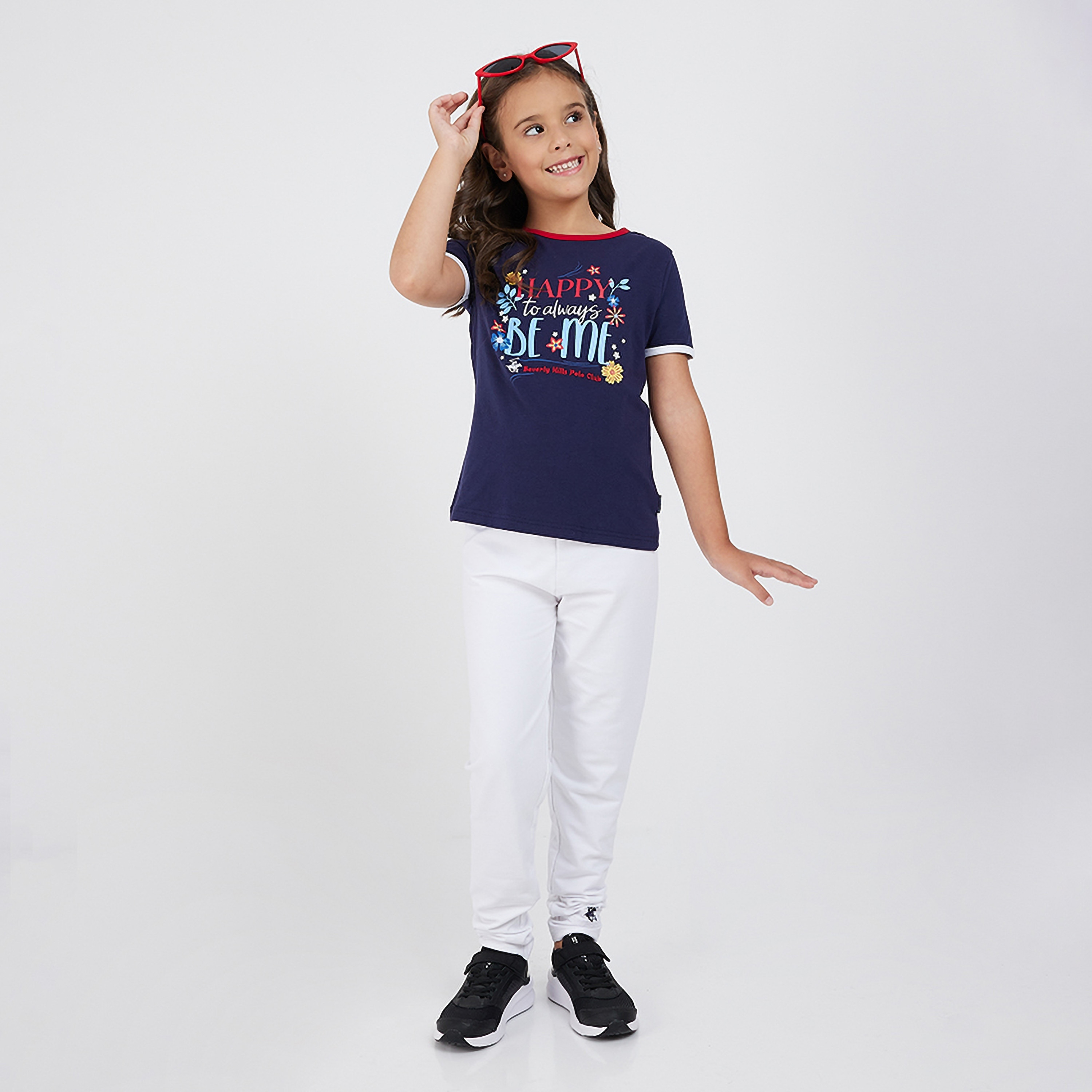 تيشيرت بأكمام قصيرة وطبعة زهور من بيفرلي هيلز بولو كلوب-girls-clothing-tshirts-image-4