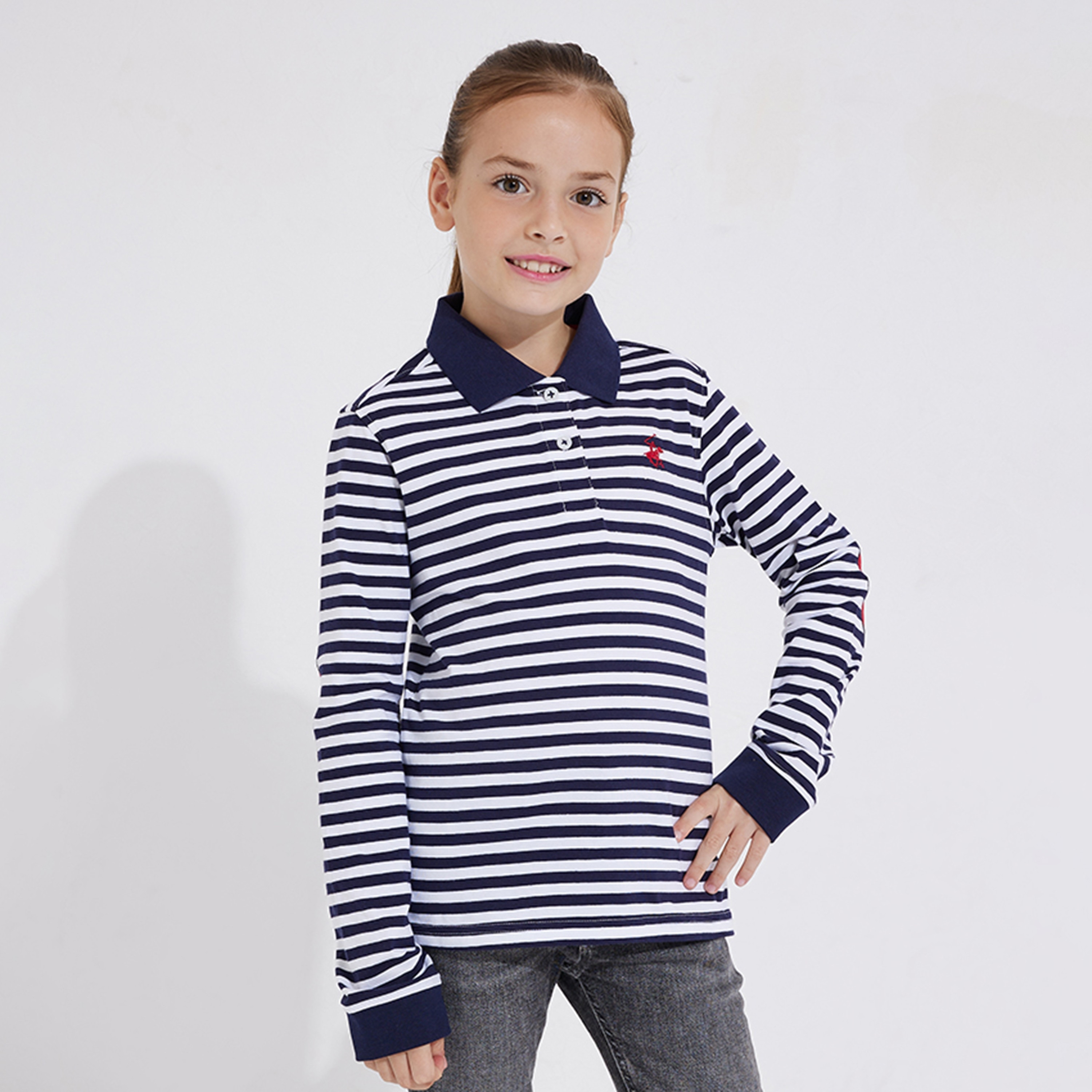 Beverly Hills Polo Club Long Sleeves Polo T-Shirt-girls-clothing-tshirts-image-1