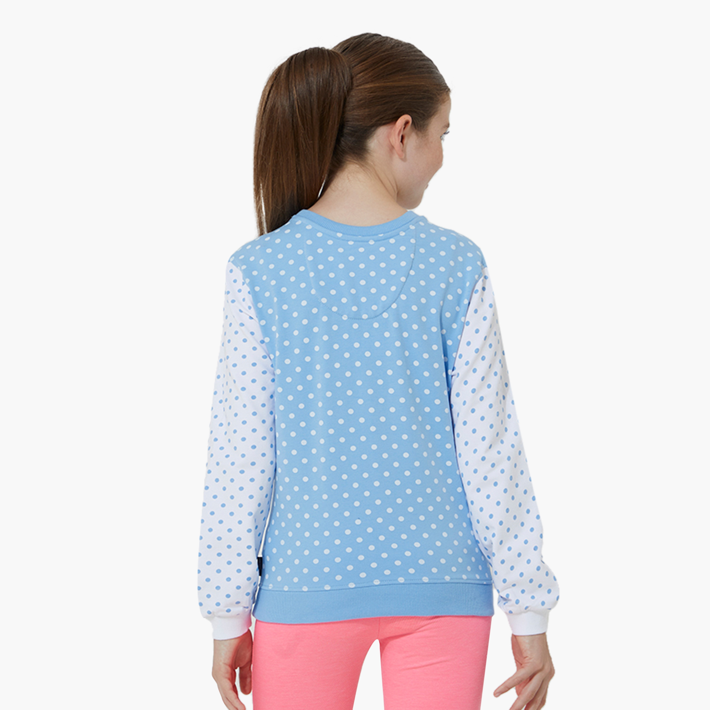 Beverly Hills Polo Club Logo Embroidered Polka Dot Sweatshirt-girls-clothing-winterwear-sweatshirts-image-2