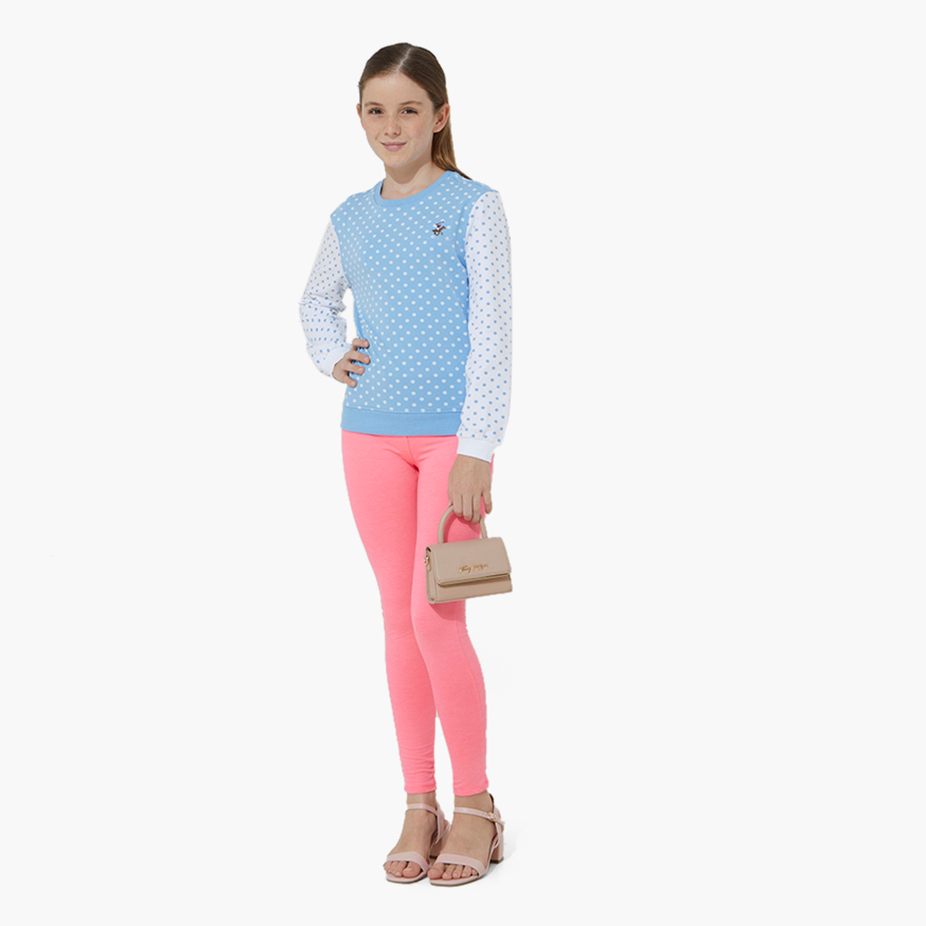 Beverly Hills Polo Club Logo Embroidered Polka Dot Sweatshirt-girls-clothing-winterwear-sweatshirts-image-4