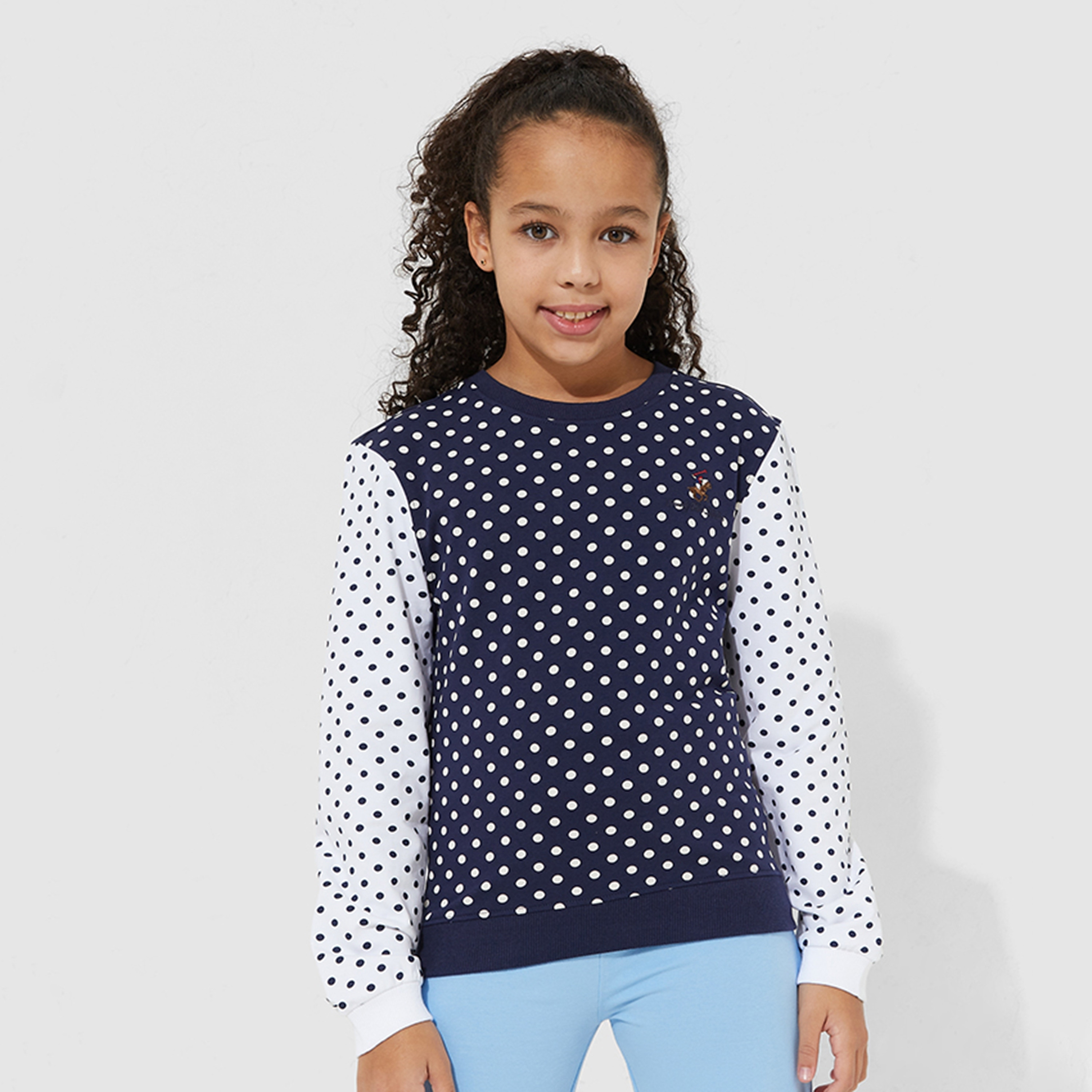 Beverly Hills Polo Club Logo Embroidered Polka Dot Sweatshirt-girls-clothing-winterwear-sweatshirts-image-5