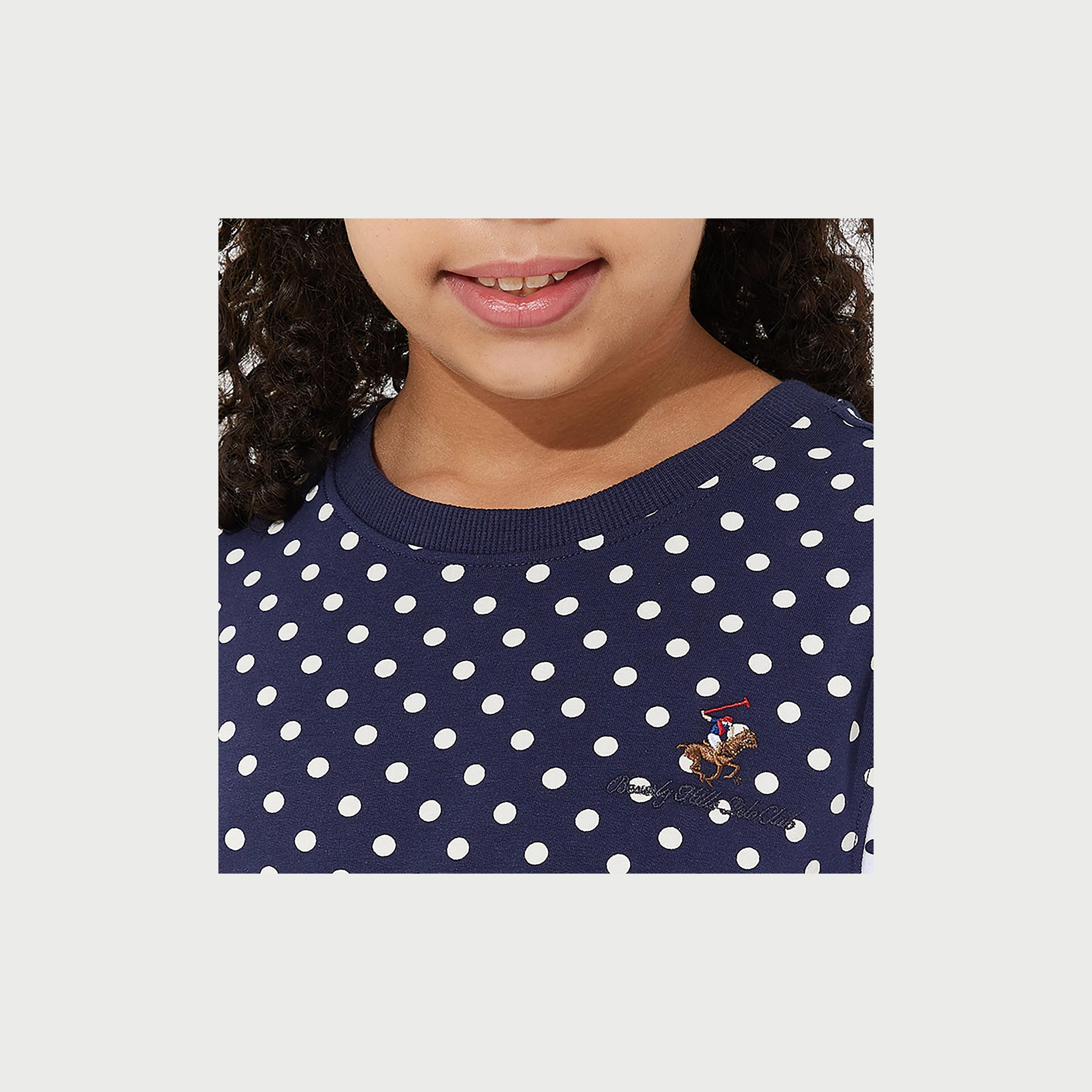 Beverly Hills Polo Club Logo Embroidered Polka Dot Sweatshirt-girls-clothing-winterwear-sweatshirts-image-7