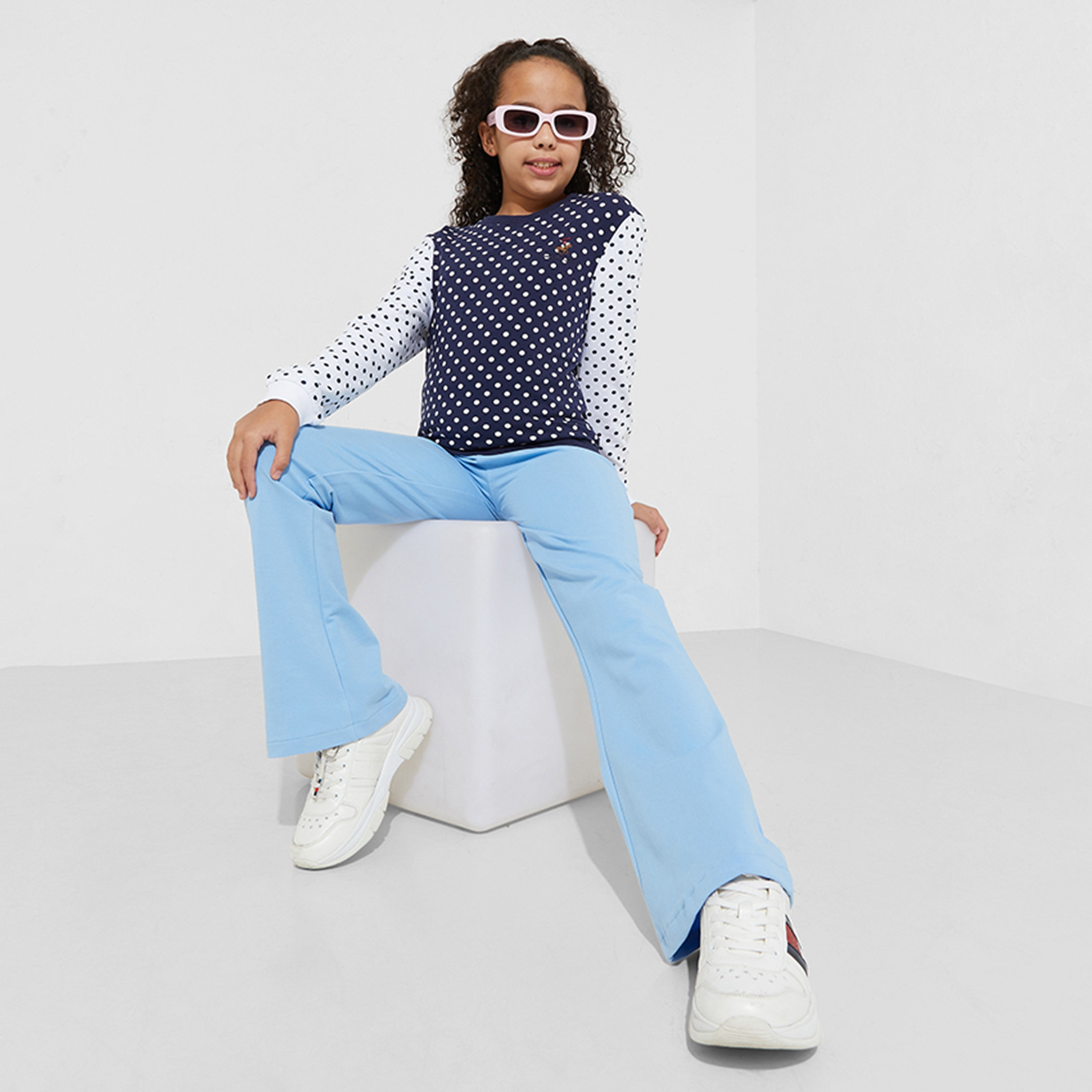 Beverly Hills Polo Club Logo Embroidered Polka Dot Sweatshirt-girls-clothing-winterwear-sweatshirts-image-8
