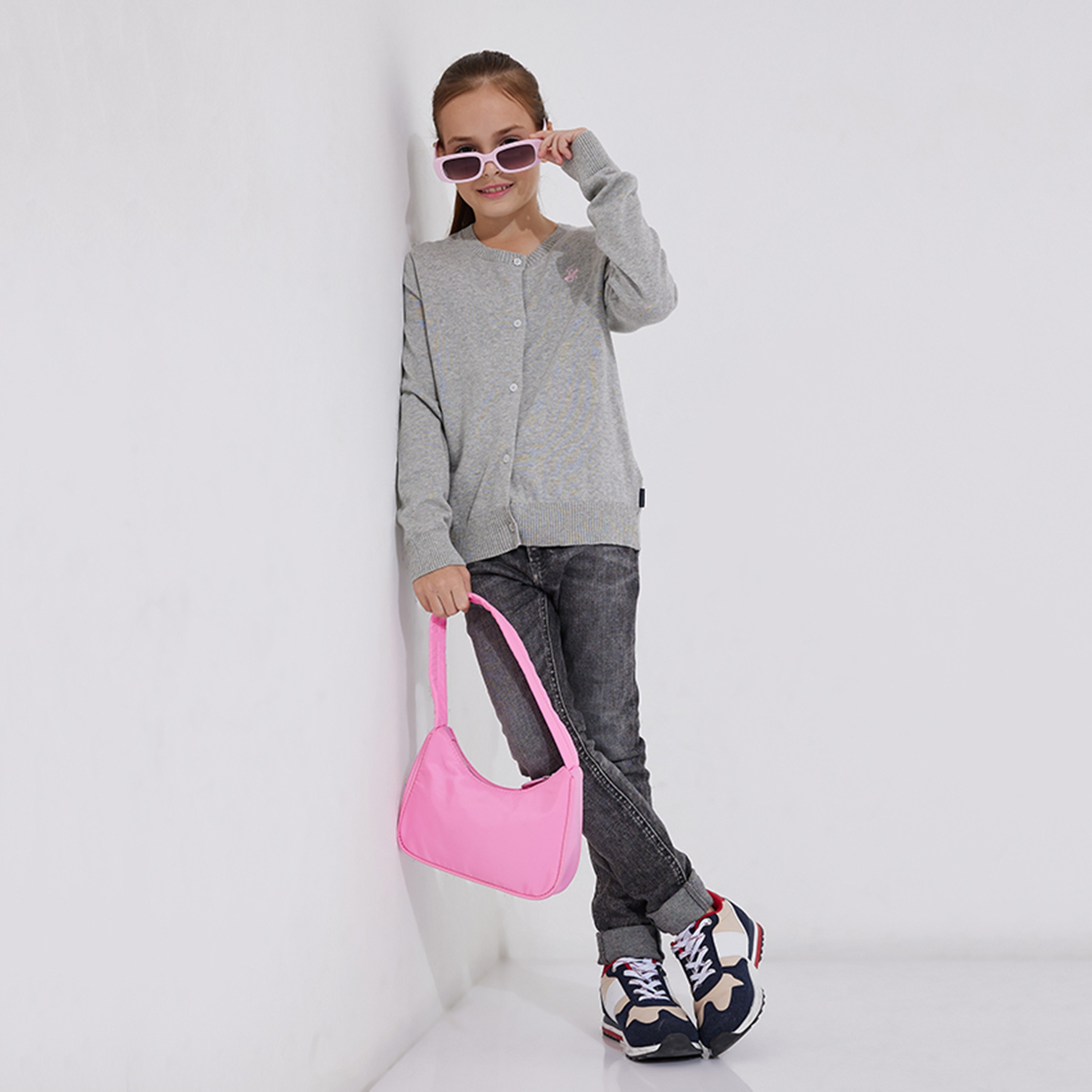 كنزة  للبنات بأكمام طويلة وأزرار أمامية من بيفرلي هيلز بولو كلوب-girls-clothing-jumpersandcardigans-image-8