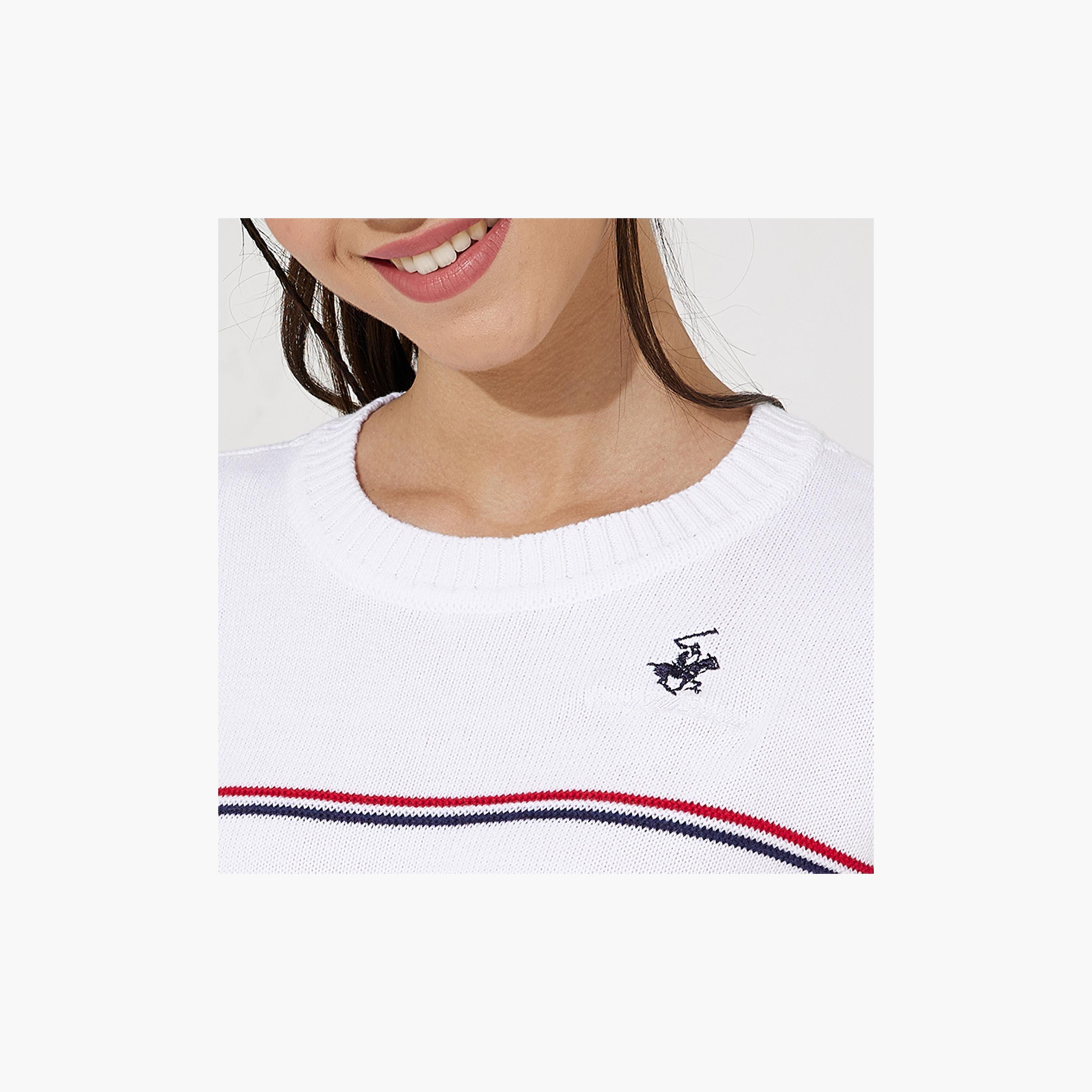 كنزة مخططة بأكمام طويلة من بيفرلي هيلز بولو كلوب-girls-clothing-jumpersandcardigans-image-6