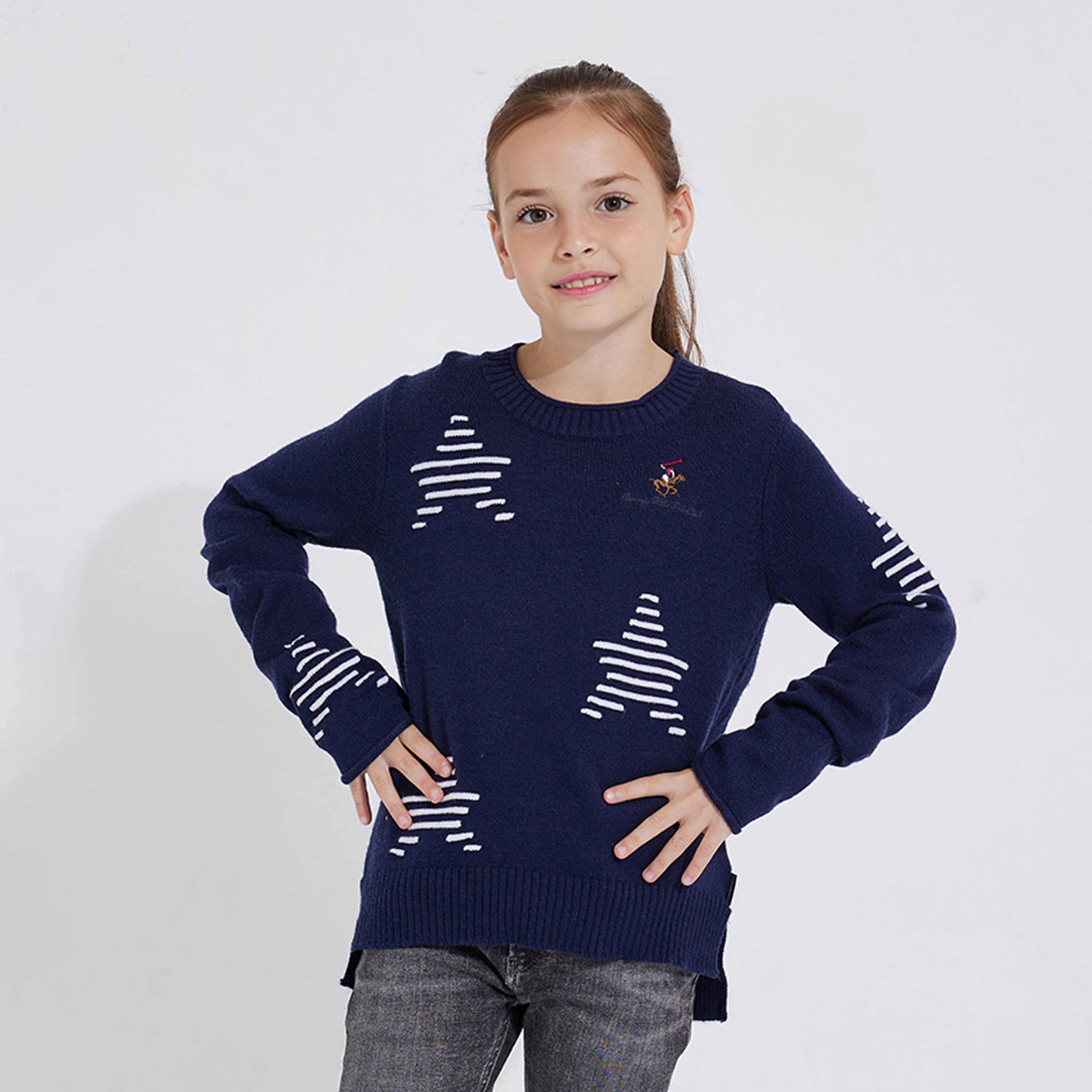 كنزة ويش أبون إيه ستار برقبة دائرية من بيفرلي هيلز بولو كلوب-girls-clothing-jumpersandcardigans-image-1